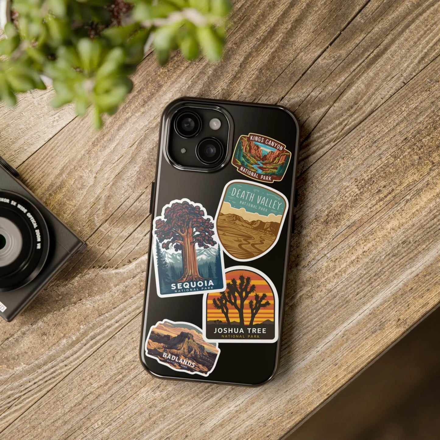 Custom National Park Sticker Style Printed Phone Case Personalize Your Phone Protector (iPhone 7-15) (Galaxy 21-24) - Park Service Apparel