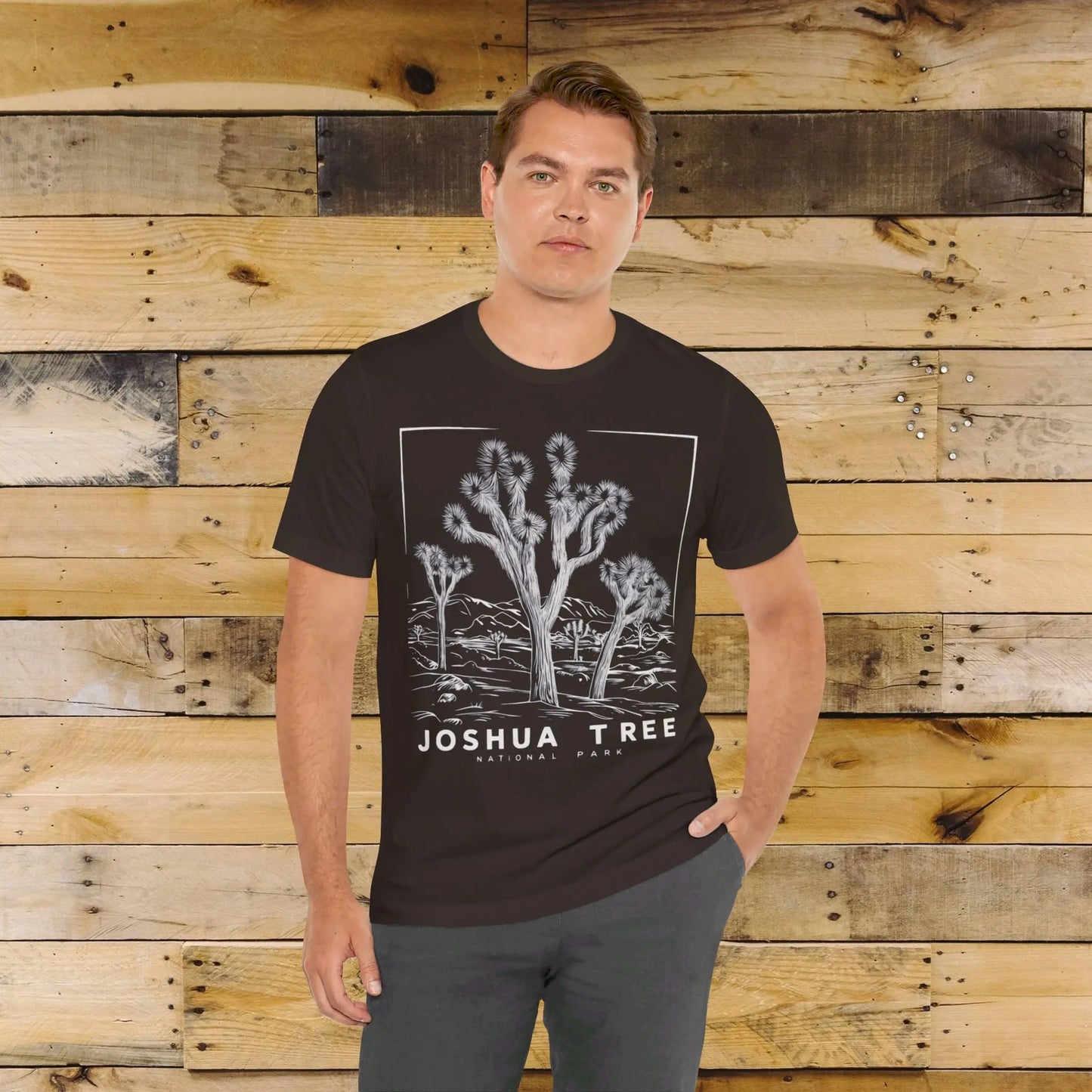 Joshua Tree National Park Unisex Fit Soft T-Shirt Desert Line Art - Park Service Apparel
