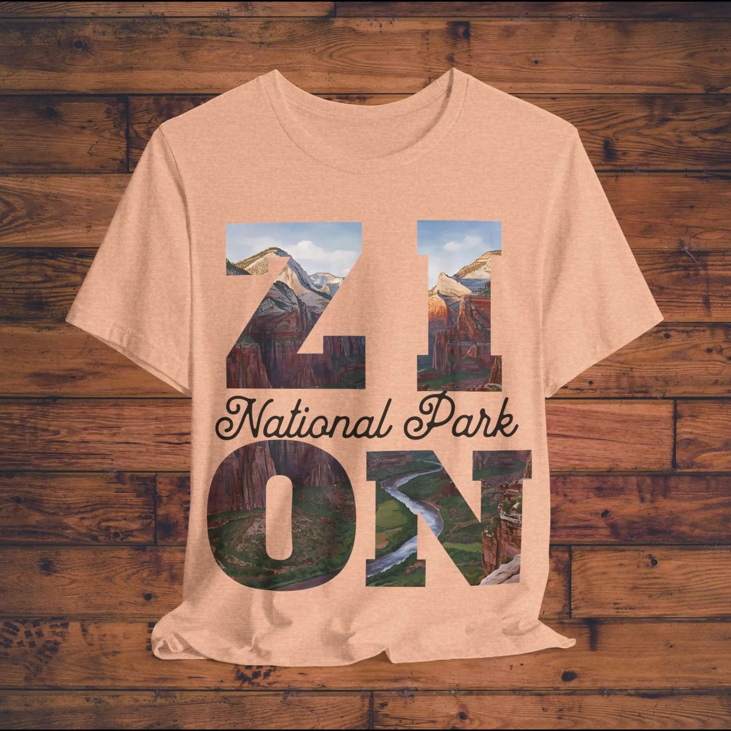 Zion National Park Unisex Fit Short Sleeve Tee Angels Landing T-Shirt - Park Service Apparel