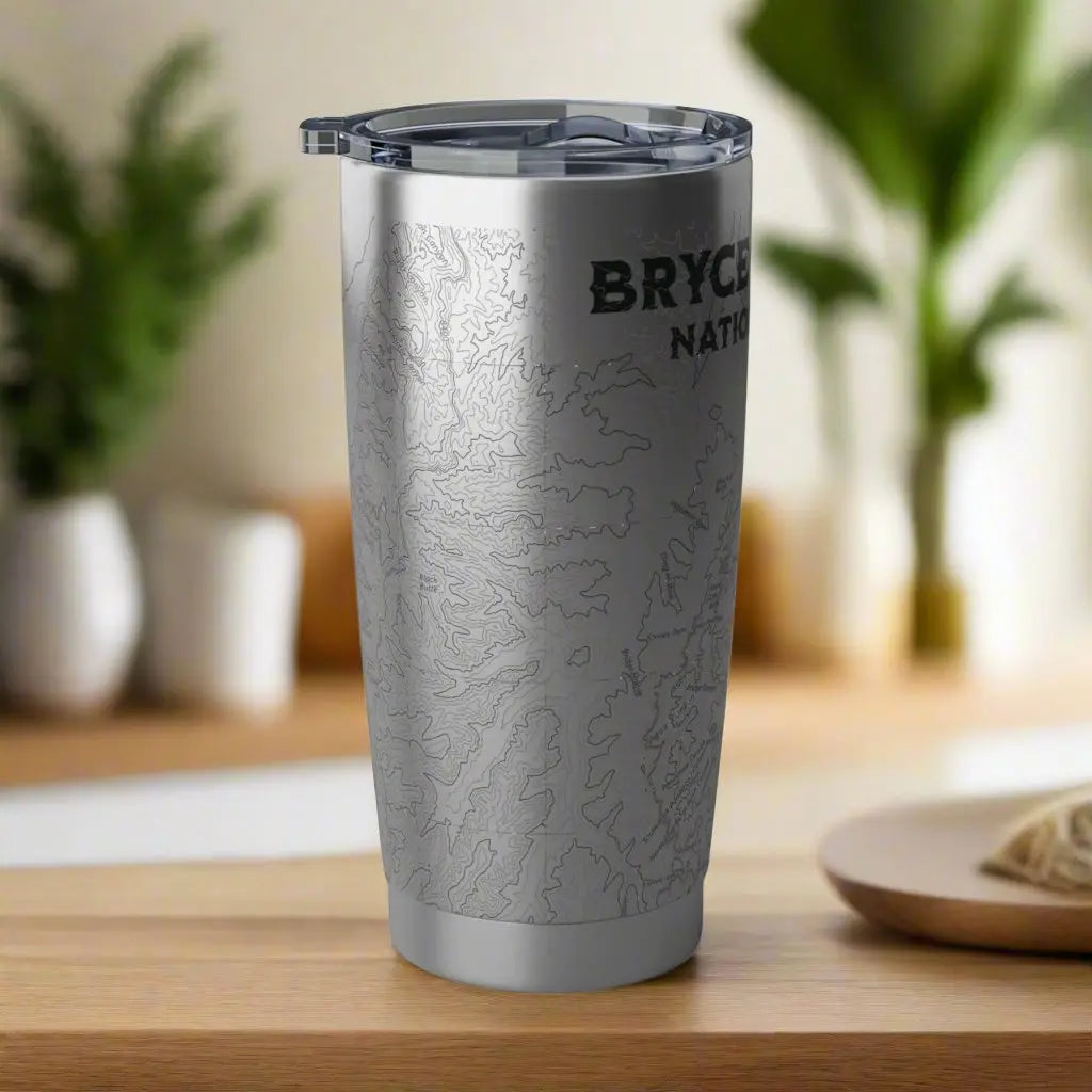 Bryce Canyon National Park Topographic Tumbler 20oz USGS Map Print - Park Service Apparel
