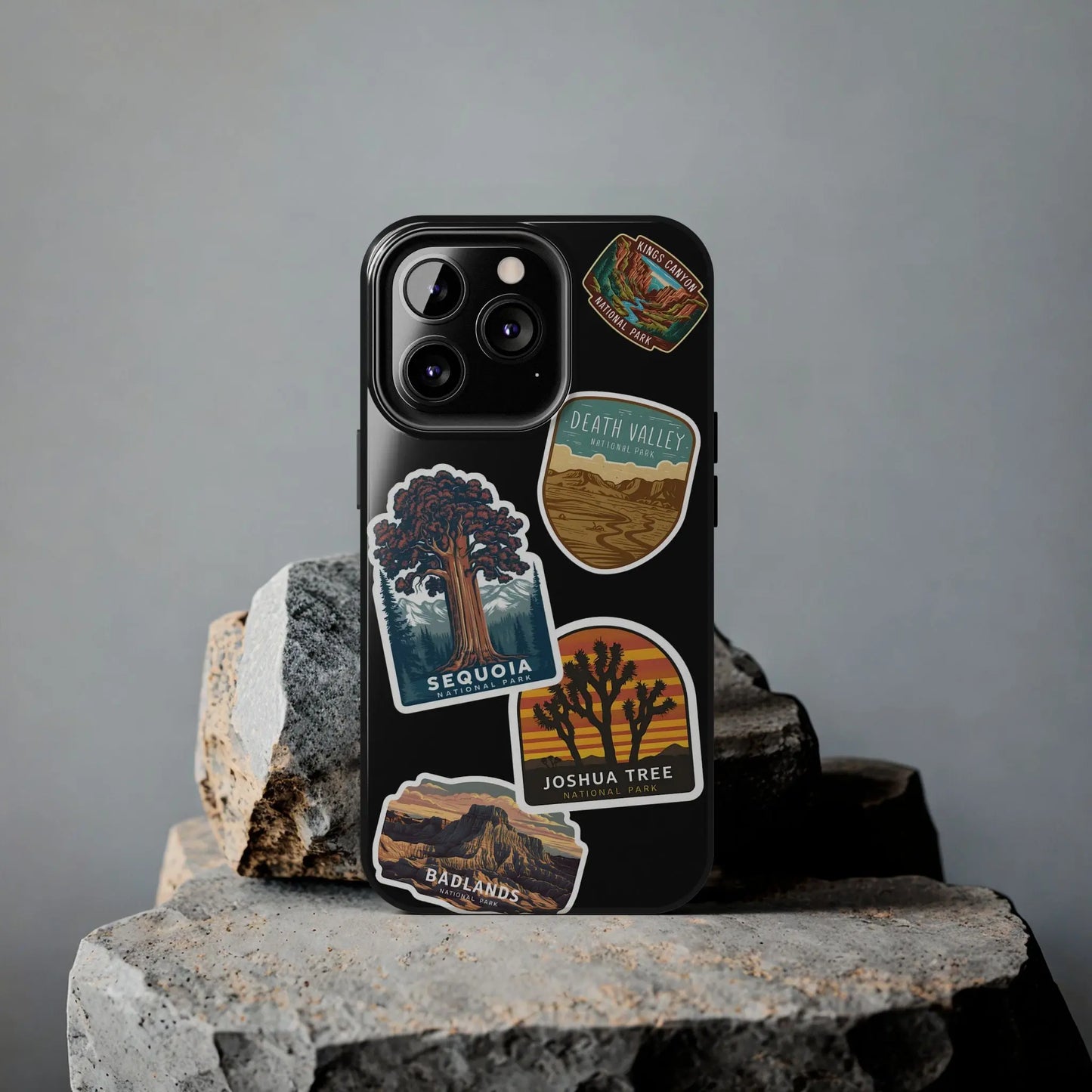 Custom National Park Sticker Style Printed Phone Case Personalize Your Phone Protector (iPhone 7-15) (Galaxy 21-24) - Park Service Apparel