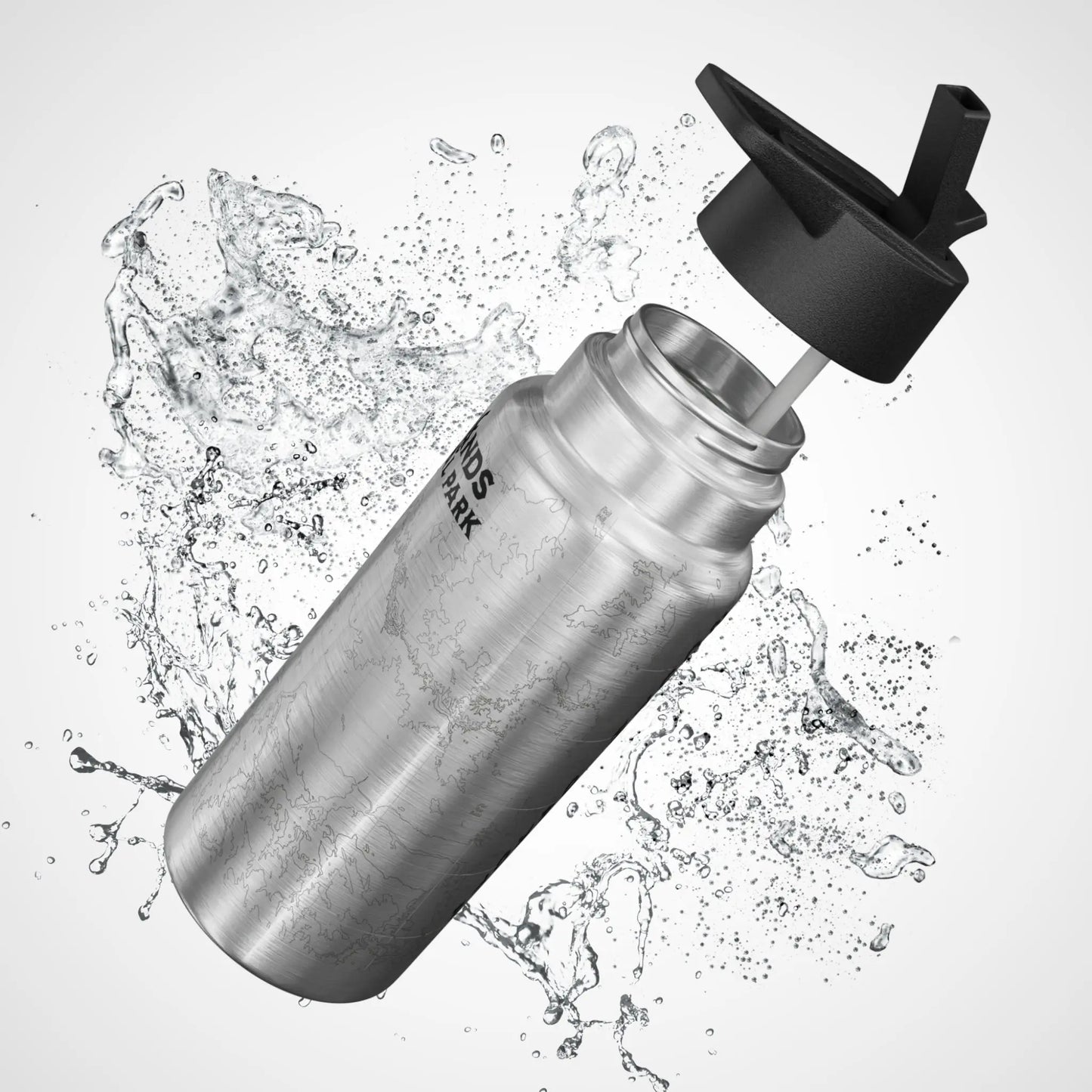 Badlands National Park Topographic Insulated Water Bottle Tumbler 32oz USGS South Dakota Map Print - Park Service Apparel