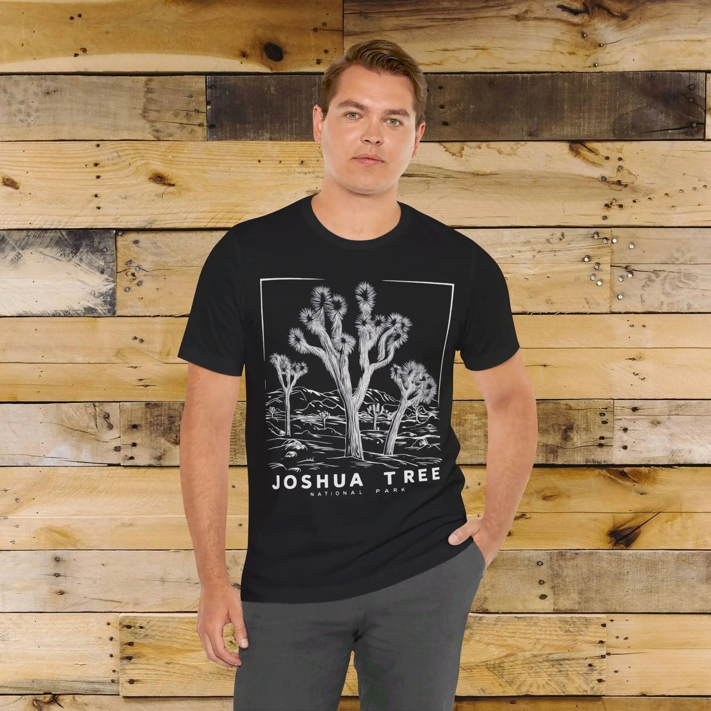 Joshua Tree National Park Unisex Fit Soft T-Shirt Desert Line Art - Park Service Apparel