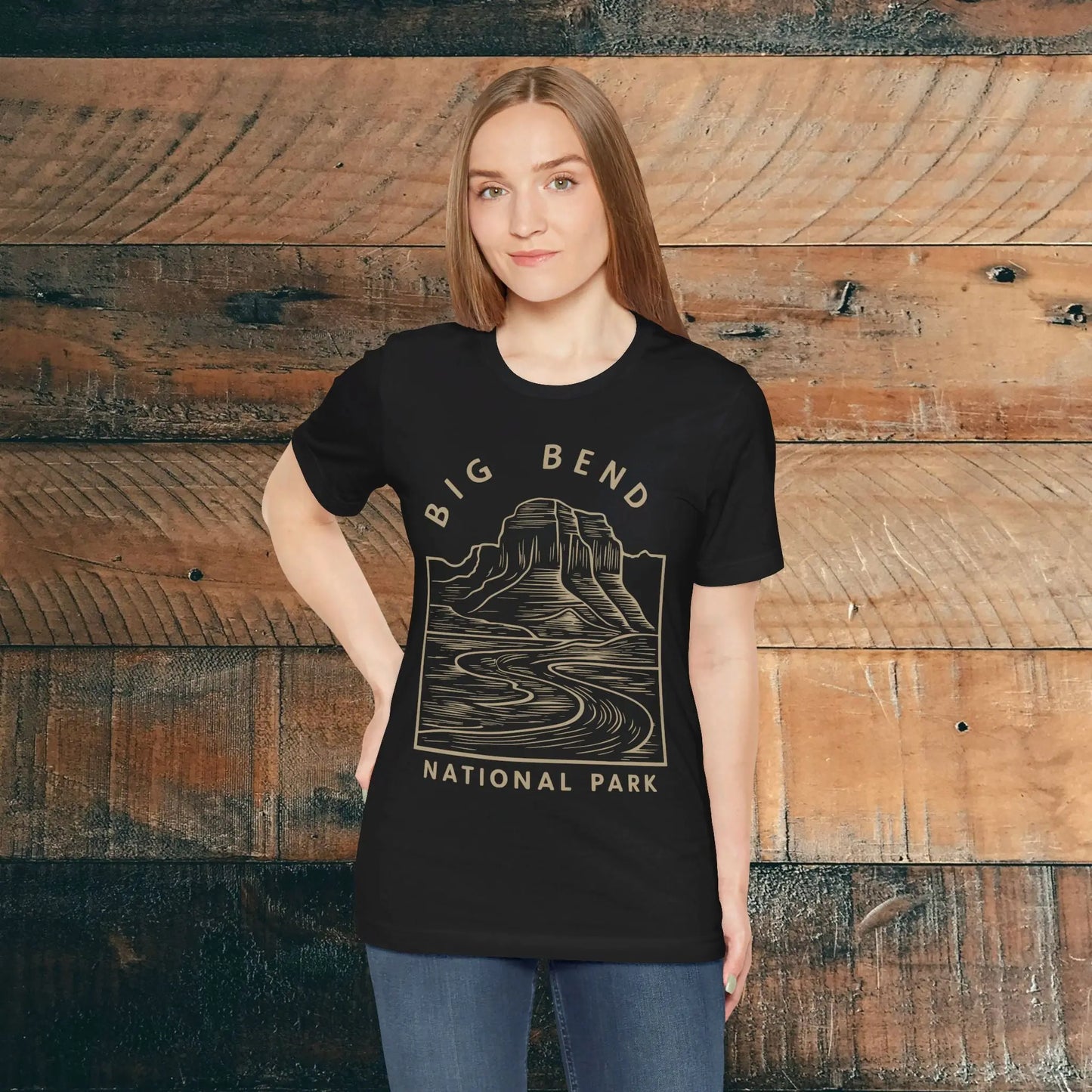 Big Bend National Park Unisex Fit Soft T-Shirt Curving River - Park Service Apparel