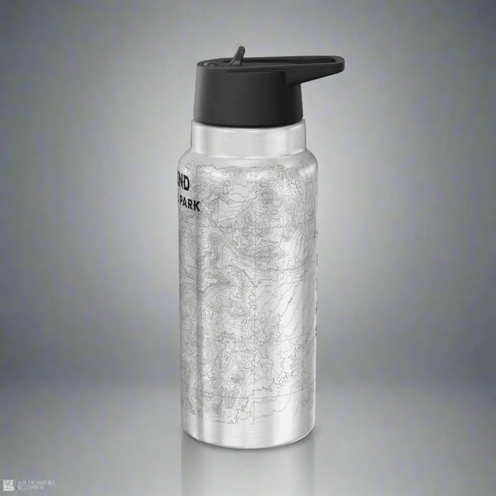 Big Bend National Park Topographic Insulated Water Bottle Tumbler 32oz USGS Map Print - Park Service Apparel