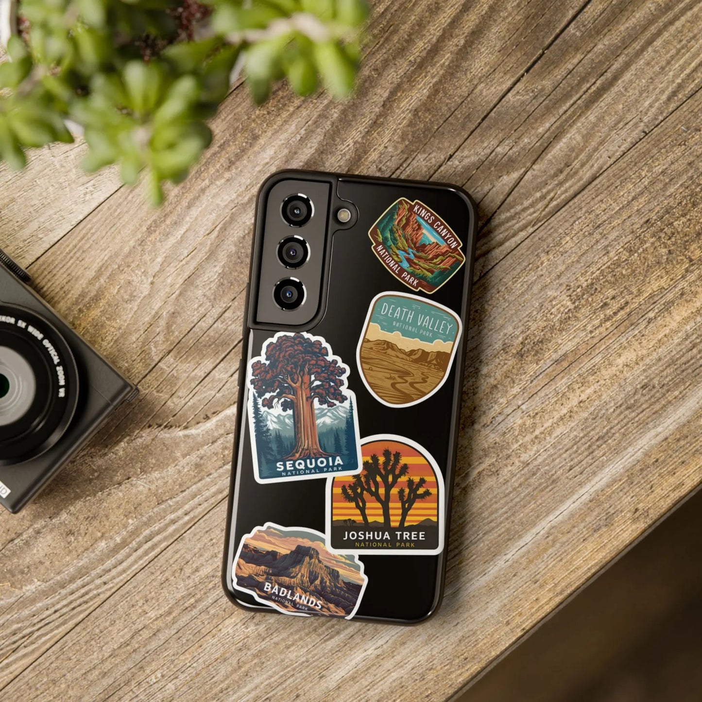 Custom National Park Sticker Style Printed Phone Case Personalize Your Phone Protector (iPhone 7-15) (Galaxy 21-24) - Park Service Apparel