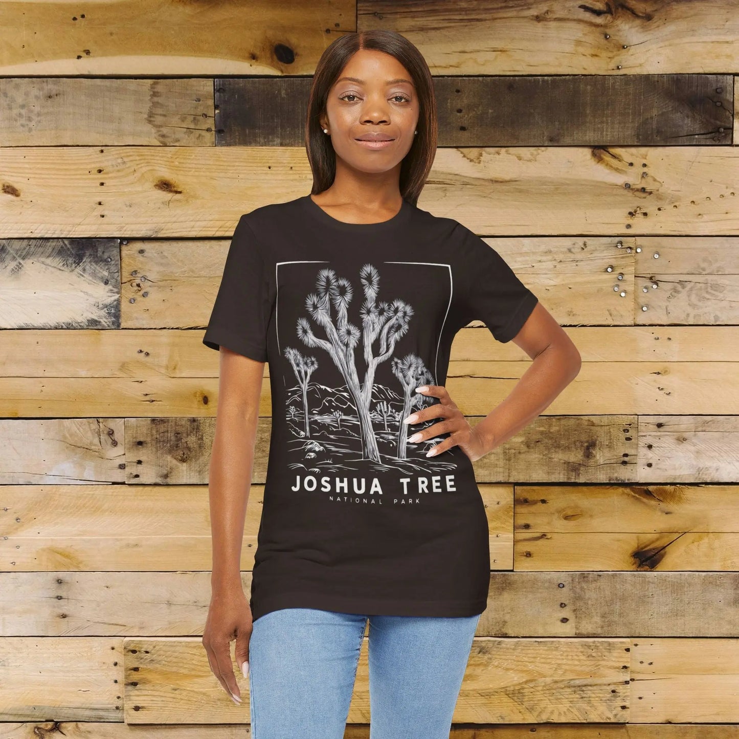 Joshua Tree National Park Unisex Fit Soft T-Shirt Desert Line Art - Park Service Apparel