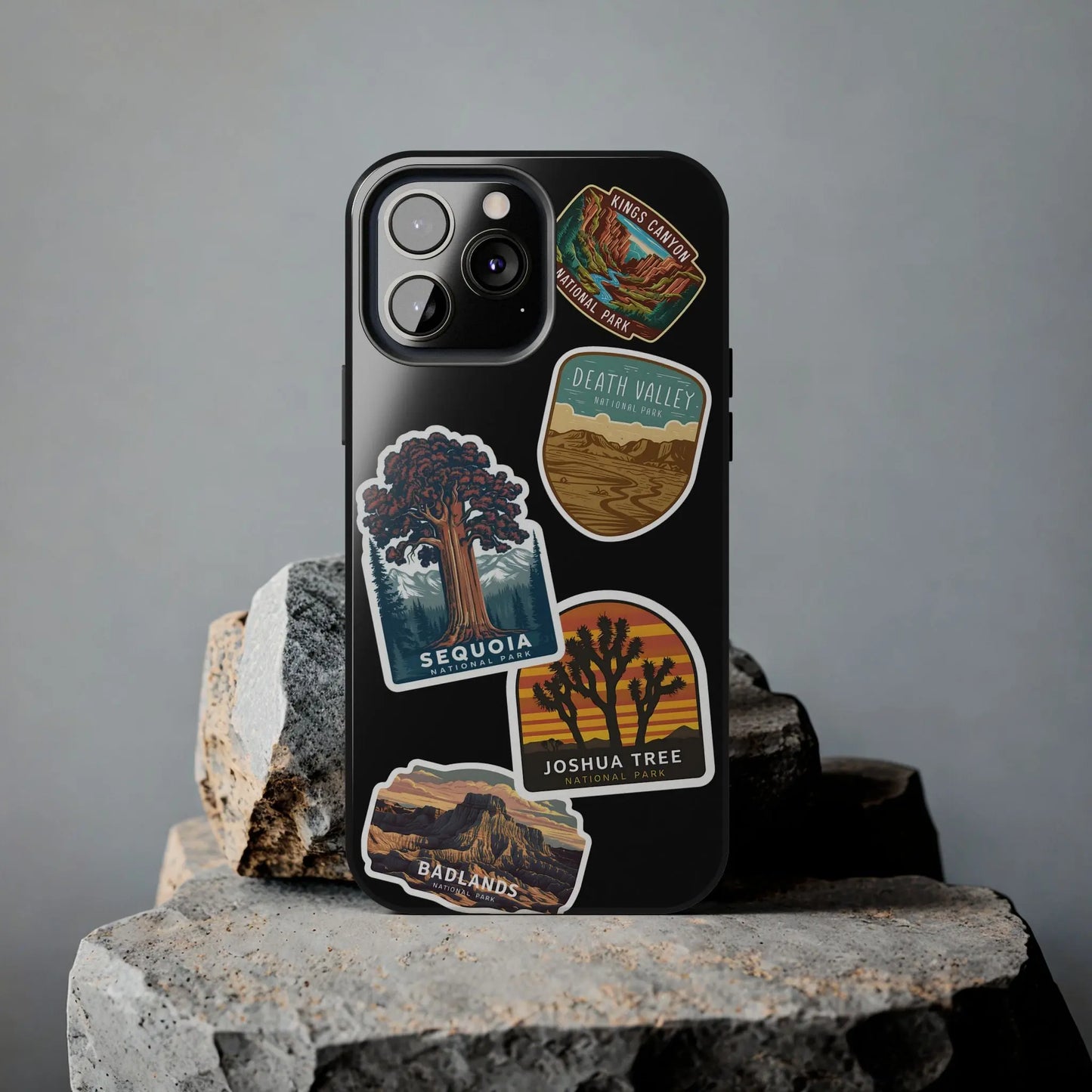 Custom National Park Sticker Style Printed Phone Case Personalize Your Phone Protector (iPhone 7-15) (Galaxy 21-24) - Park Service Apparel