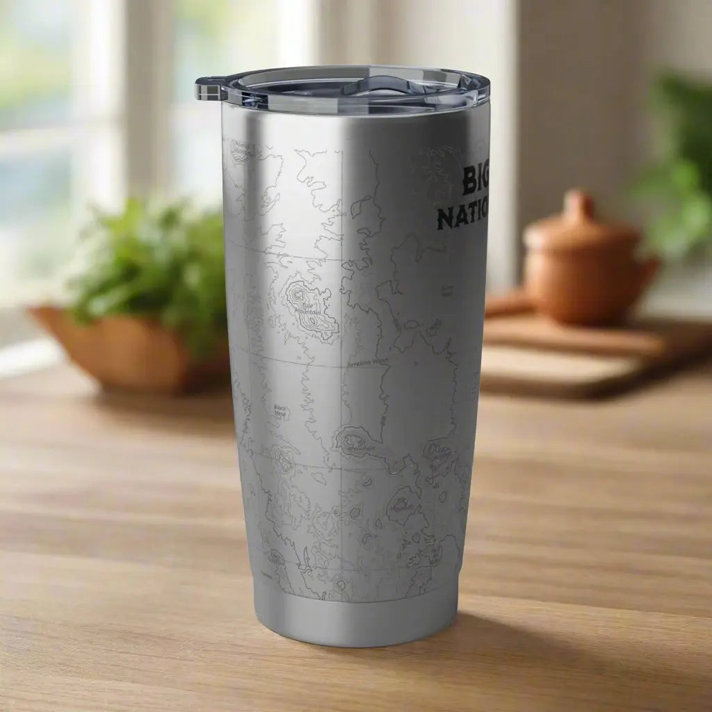 Big Bend National Park Topographic Tumbler 20oz USGS Map Print - Park Service Apparel