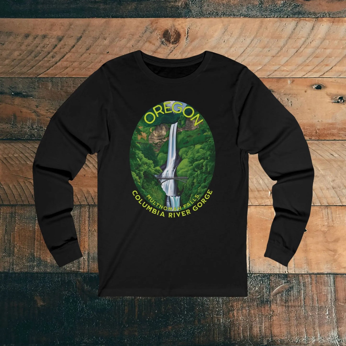 Multnomah Falls Unisex Fit Long Sleeve T-shirt Oregon - Park Service Apparel