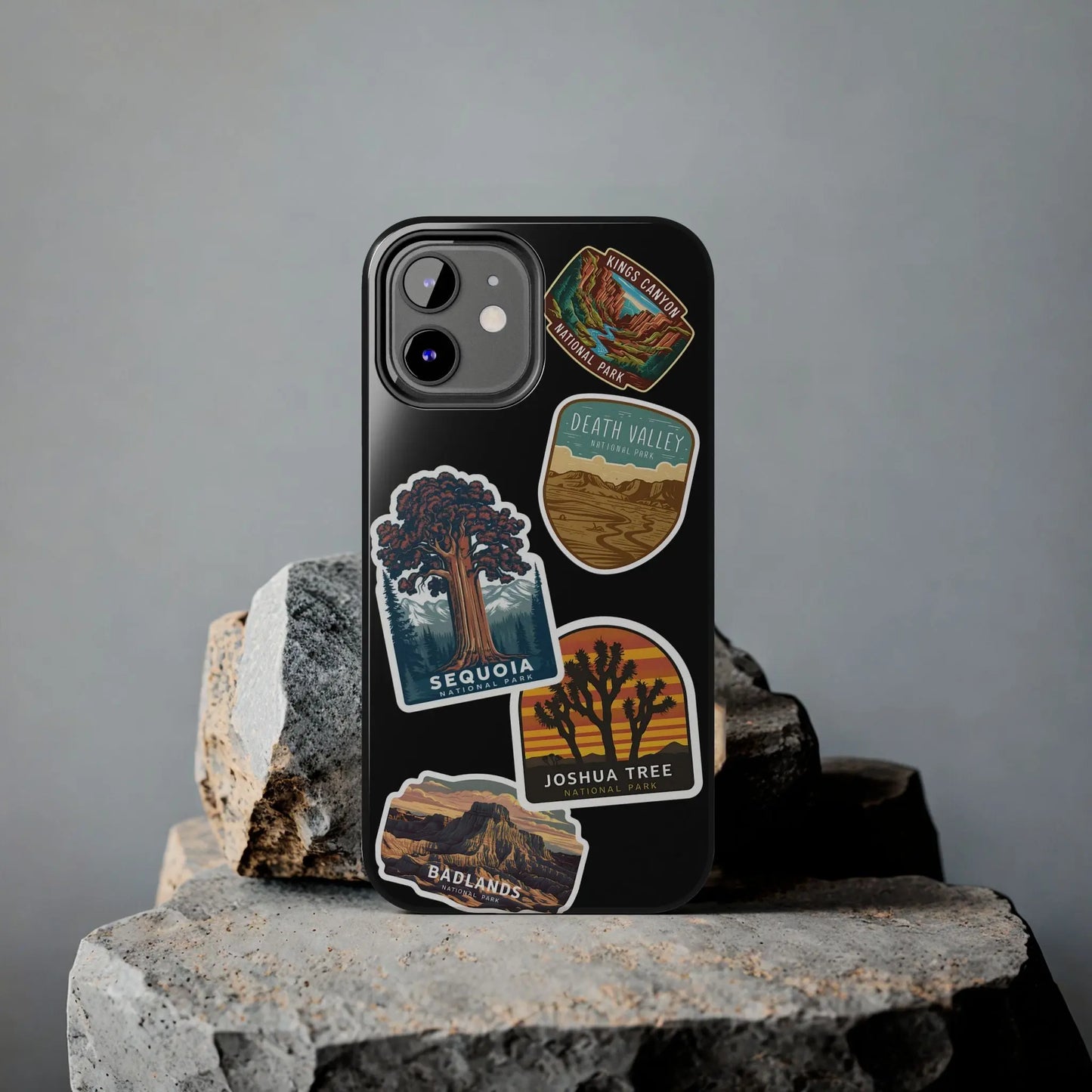 Custom National Park Sticker Style Printed Phone Case Personalize Your Phone Protector (iPhone 7-15) (Galaxy 21-24) - Park Service Apparel