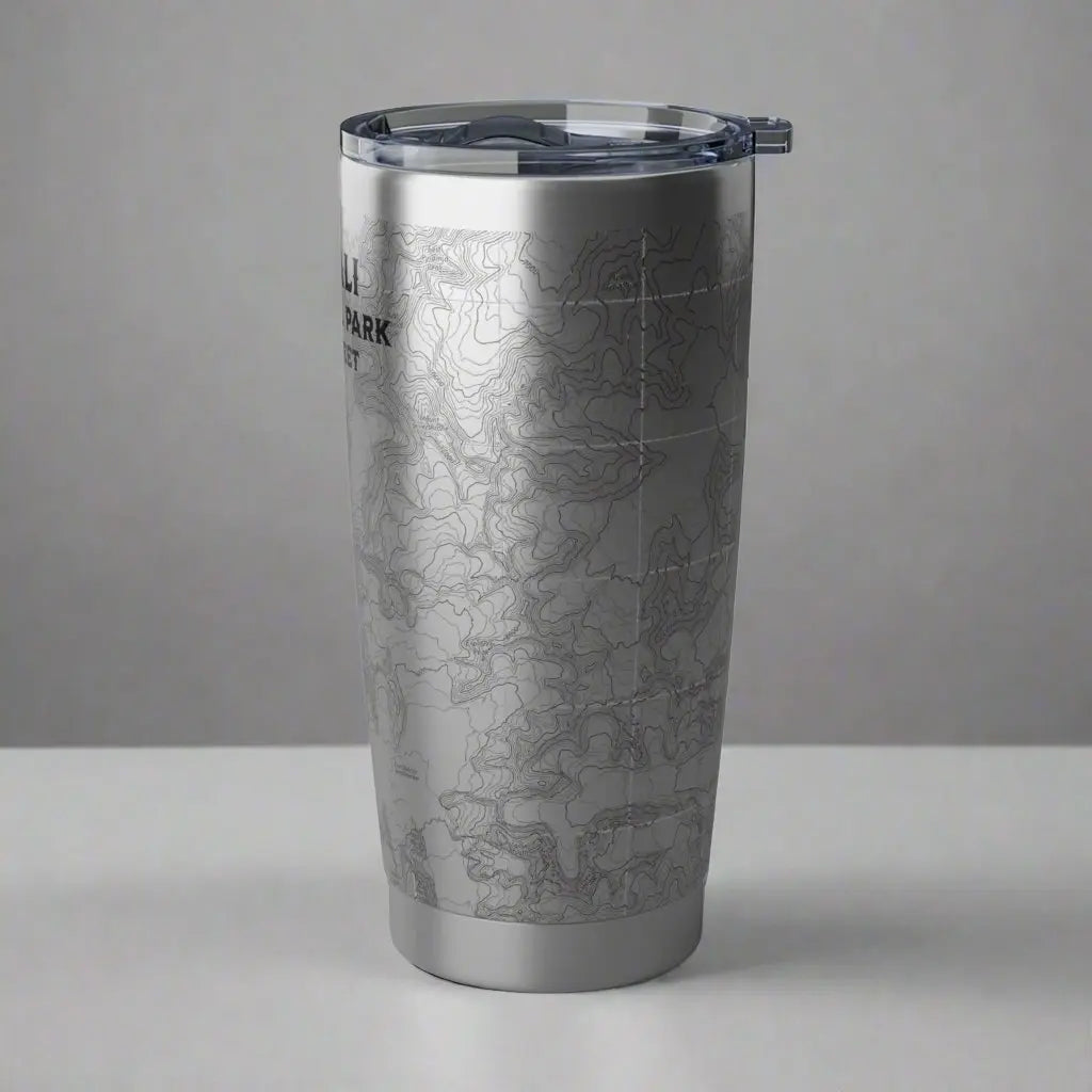 Denali National Park Topographic Tumbler 20oz Elevation 20,310 Ft. Alaska USGS Map Print - Park Service Apparel