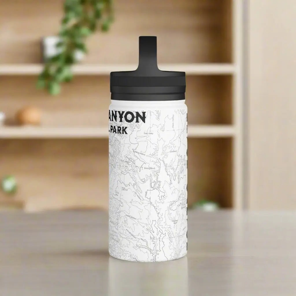 Bryce Canyon National Park Topographic Stainless Steel Water Bottle Handle Lid - Park Service Apparel