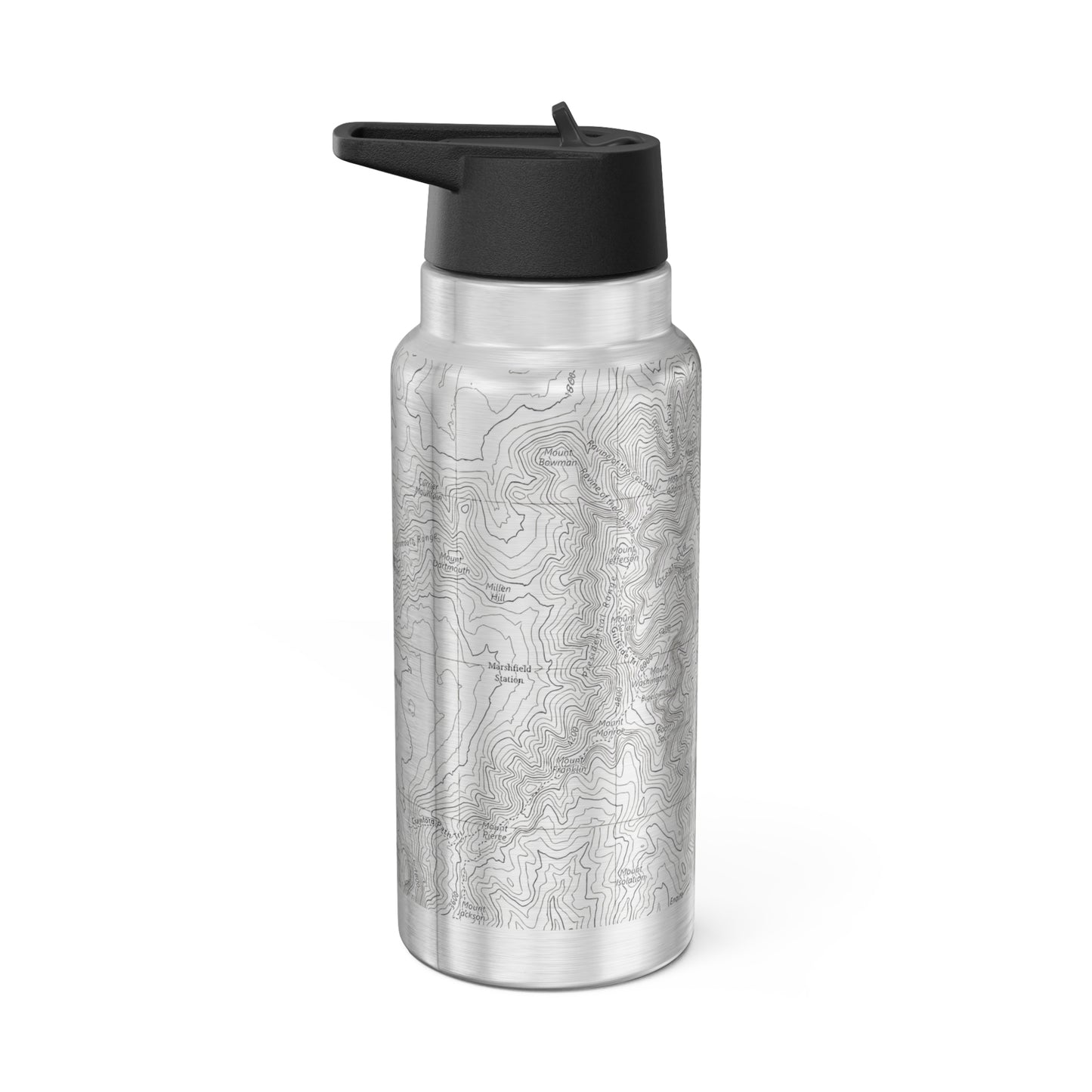Mount Washington Topographic Insulated Water Bottle Tumbler 32oz Printify