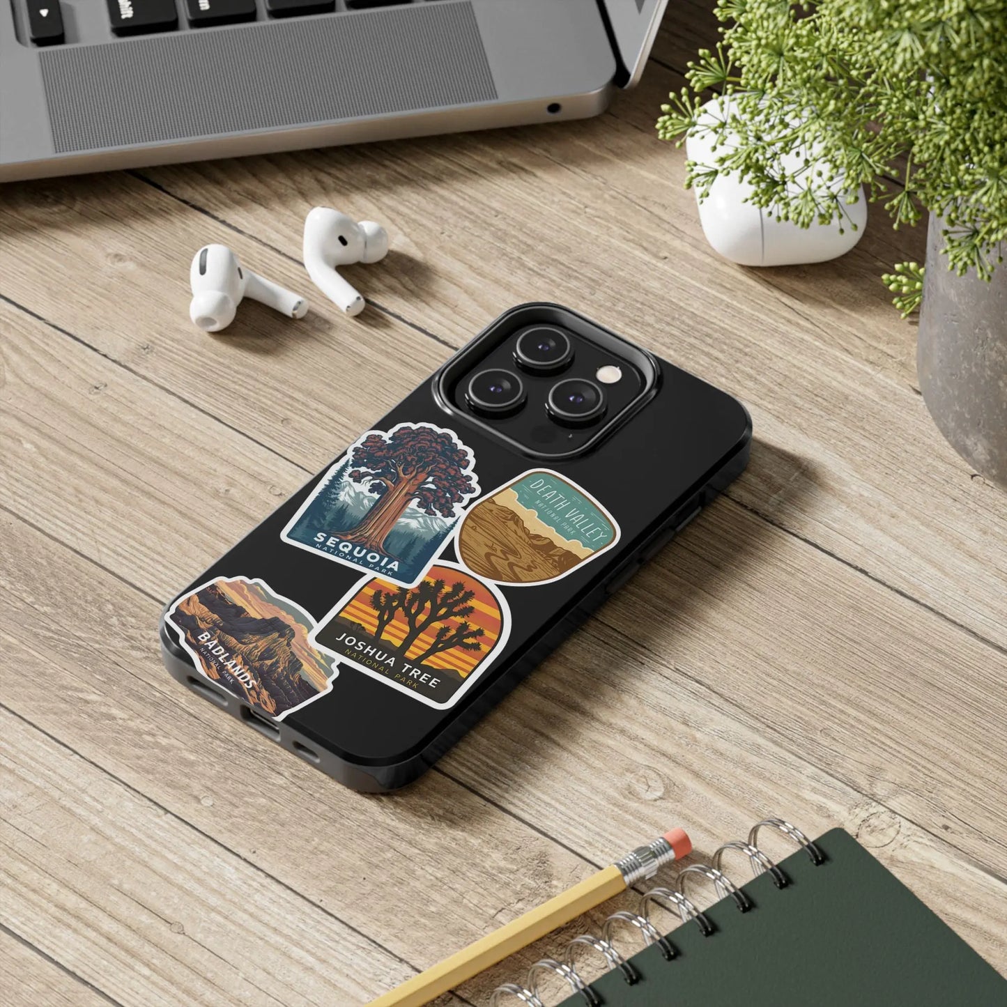 Custom National Park Sticker Style Printed Phone Case Personalize Your Phone Protector (iPhone 7-15) (Galaxy 21-24) - Park Service Apparel