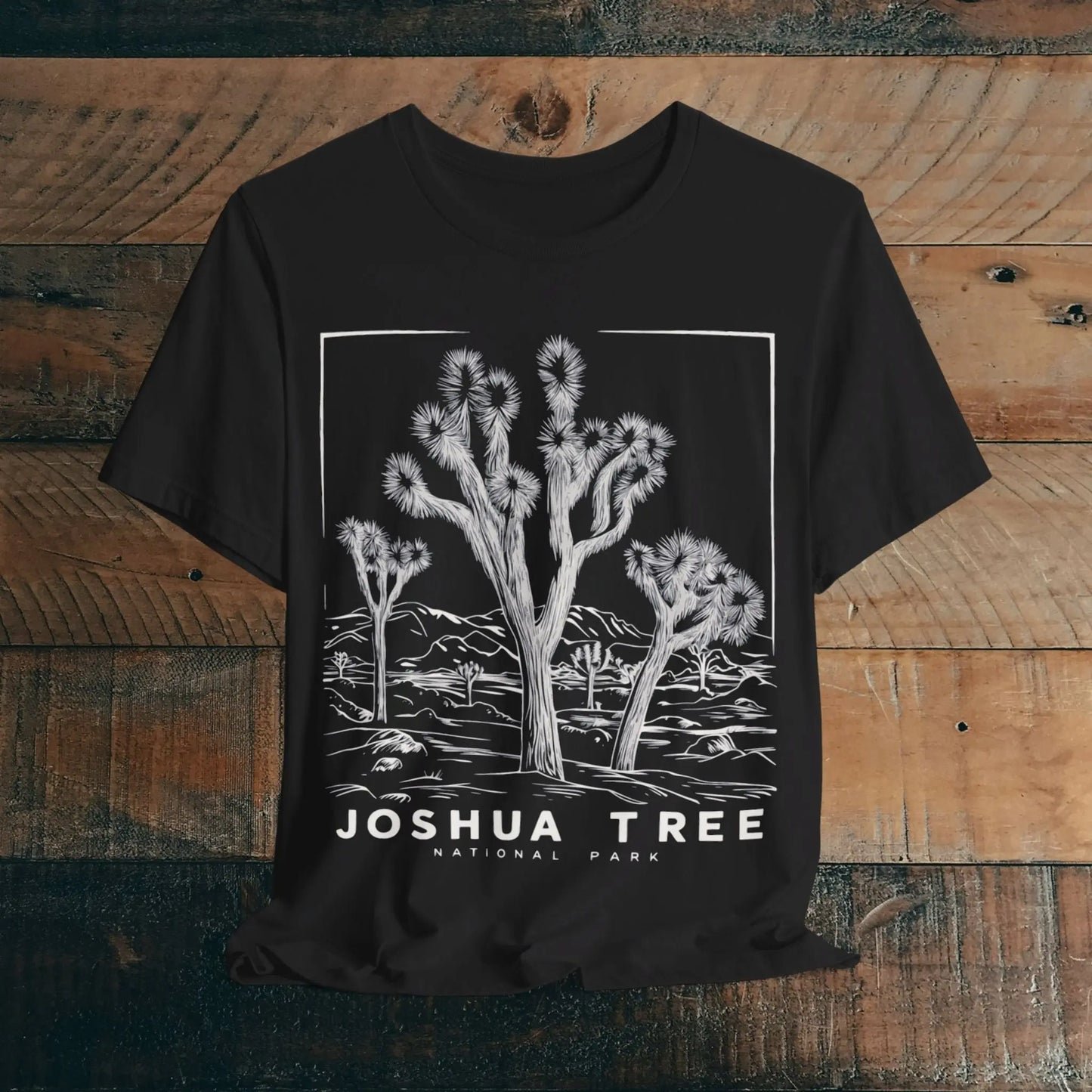 Joshua Tree National Park Unisex Fit Soft T-Shirt Desert Line Art - Park Service Apparel