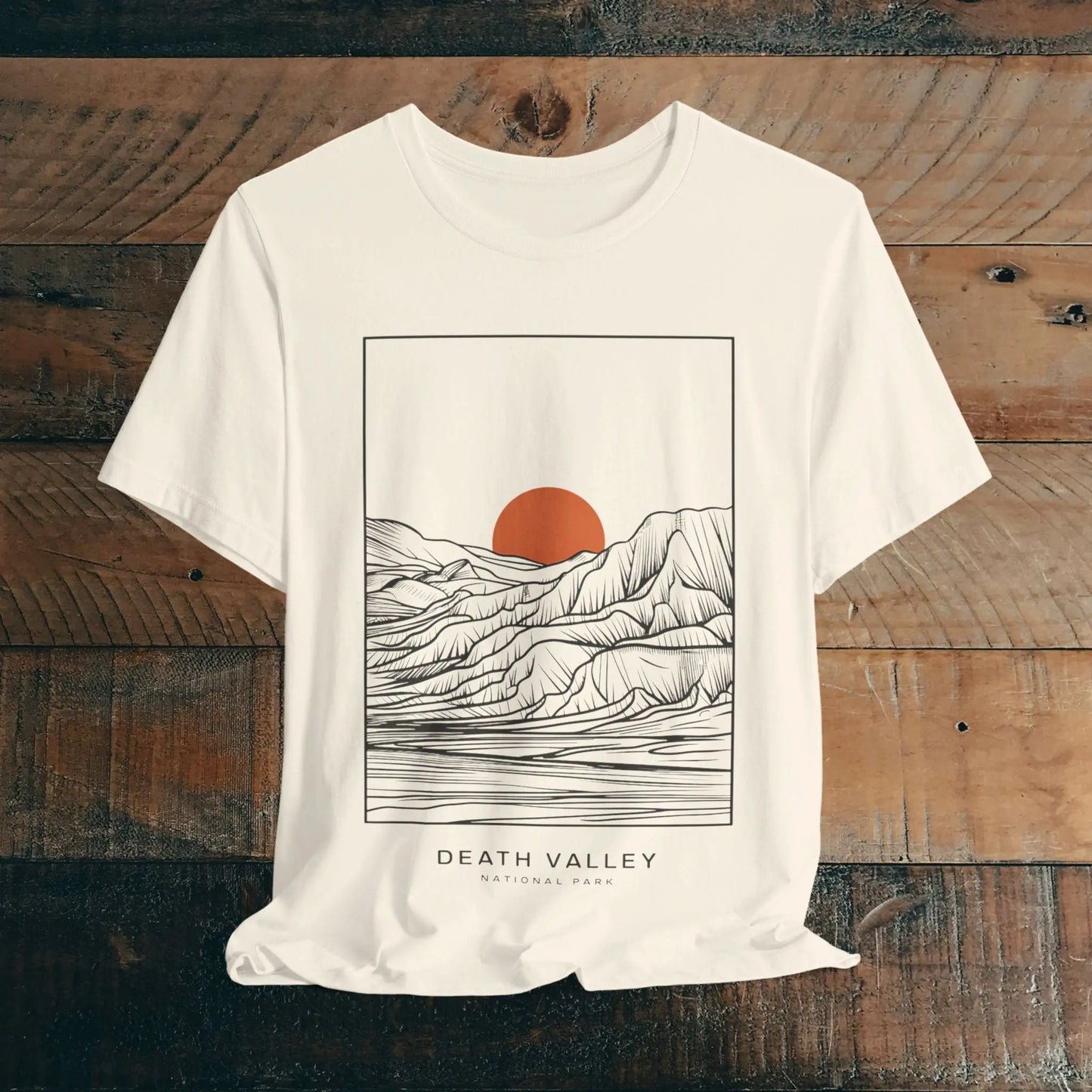 Death Valley National Park Desert Line Art Unisex Fit Soft T-Shirt - Park Service Apparel
