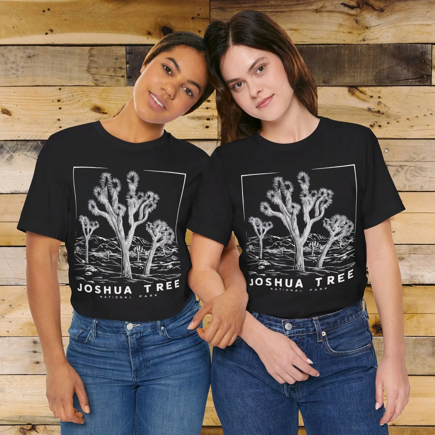 Joshua Tree National Park Unisex Fit Soft T-Shirt Desert Line Art - Park Service Apparel