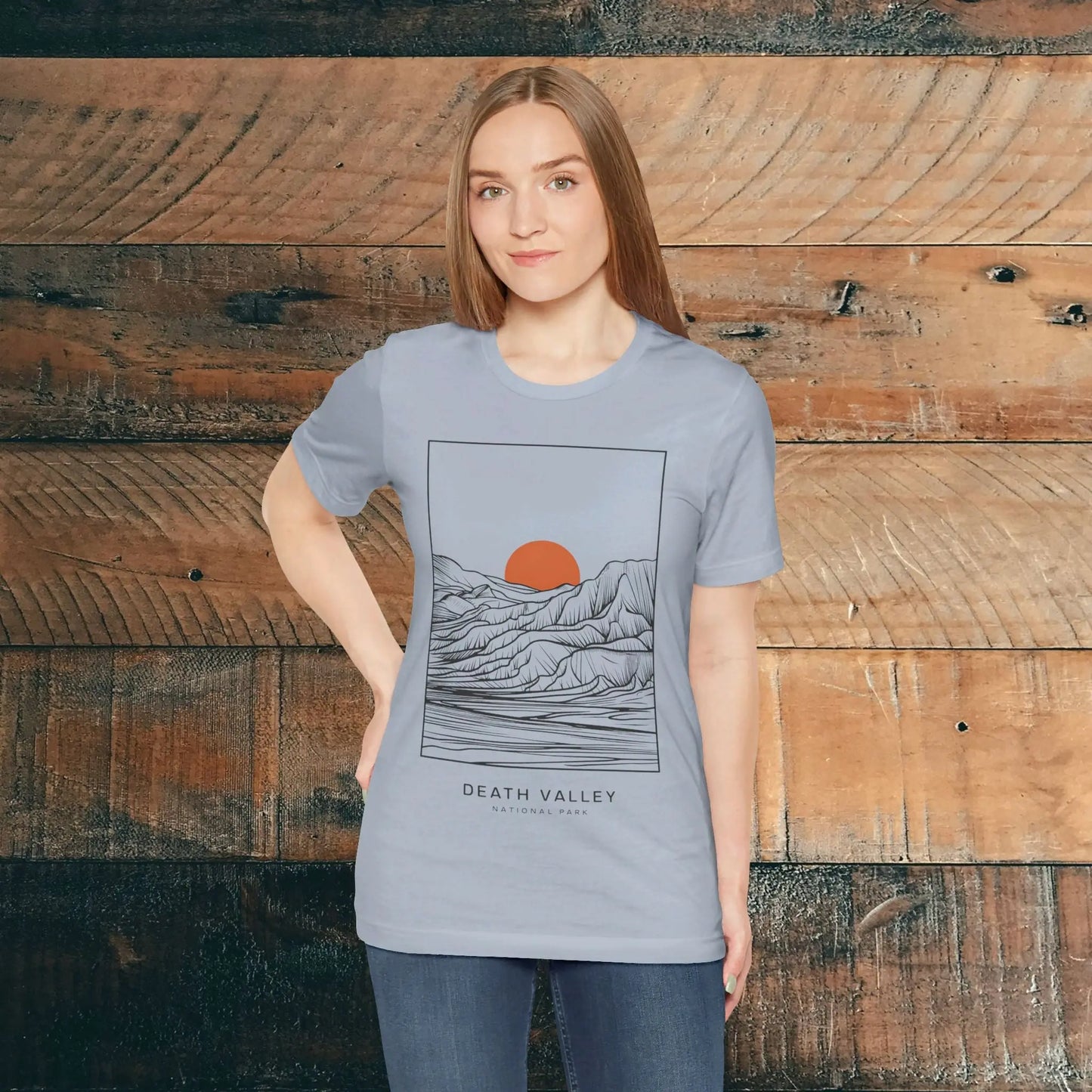 Death Valley National Park Desert Line Art Unisex Fit Soft T-Shirt - Park Service Apparel