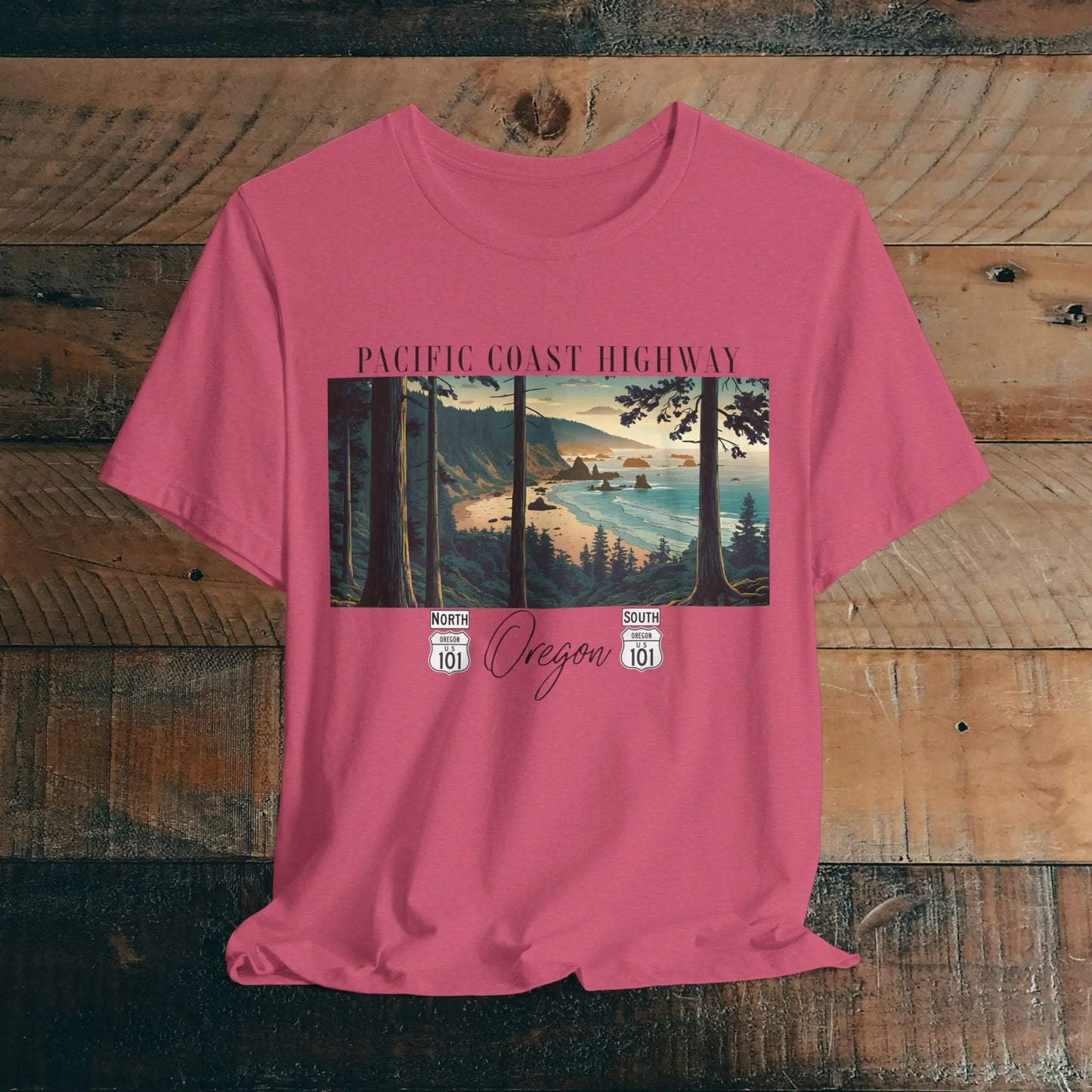 Oregon Coast Highway 101 Pacific Coast Highway Unisex Fit T-shirt PCH Tee - Park Service Apparel