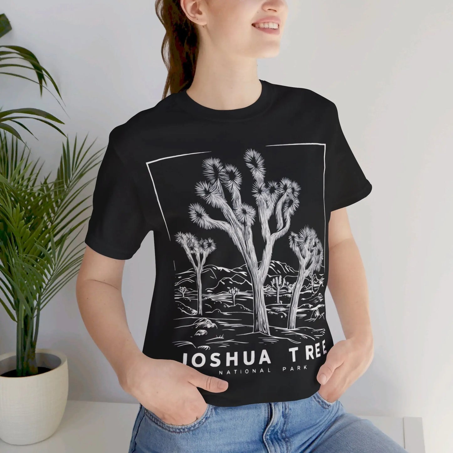 Joshua Tree National Park Unisex Fit Soft T-Shirt Desert Line Art - Park Service Apparel