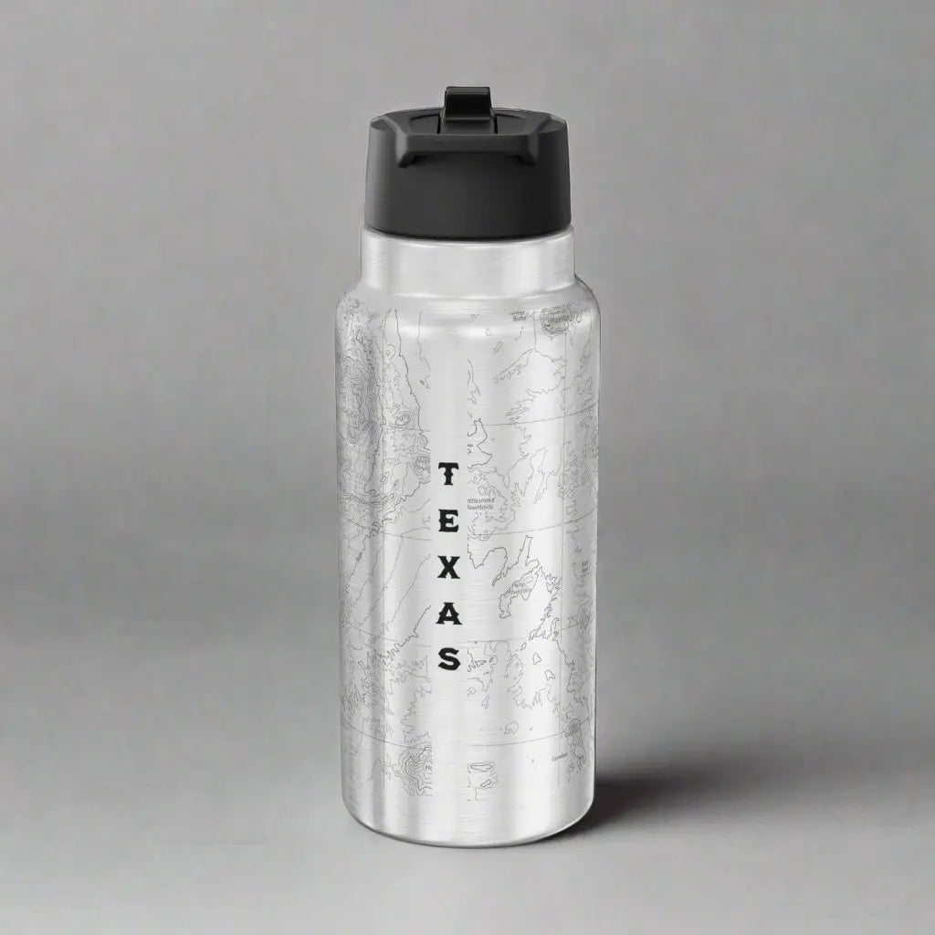 Big Bend National Park Topographic Insulated Water Bottle Tumbler 32oz USGS Map Print - Park Service Apparel