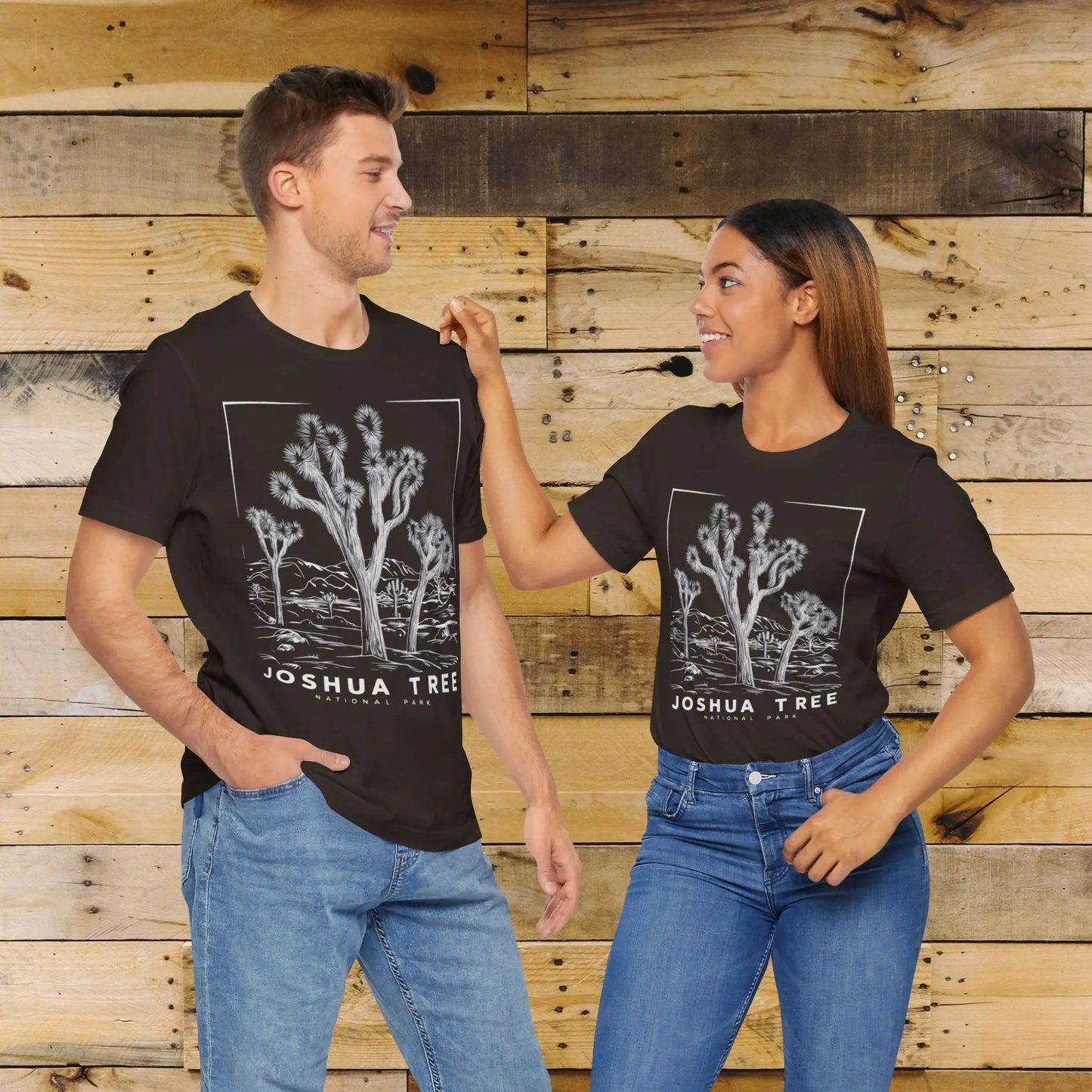 Joshua Tree National Park Unisex Fit Soft T-Shirt Desert Line Art - Park Service Apparel