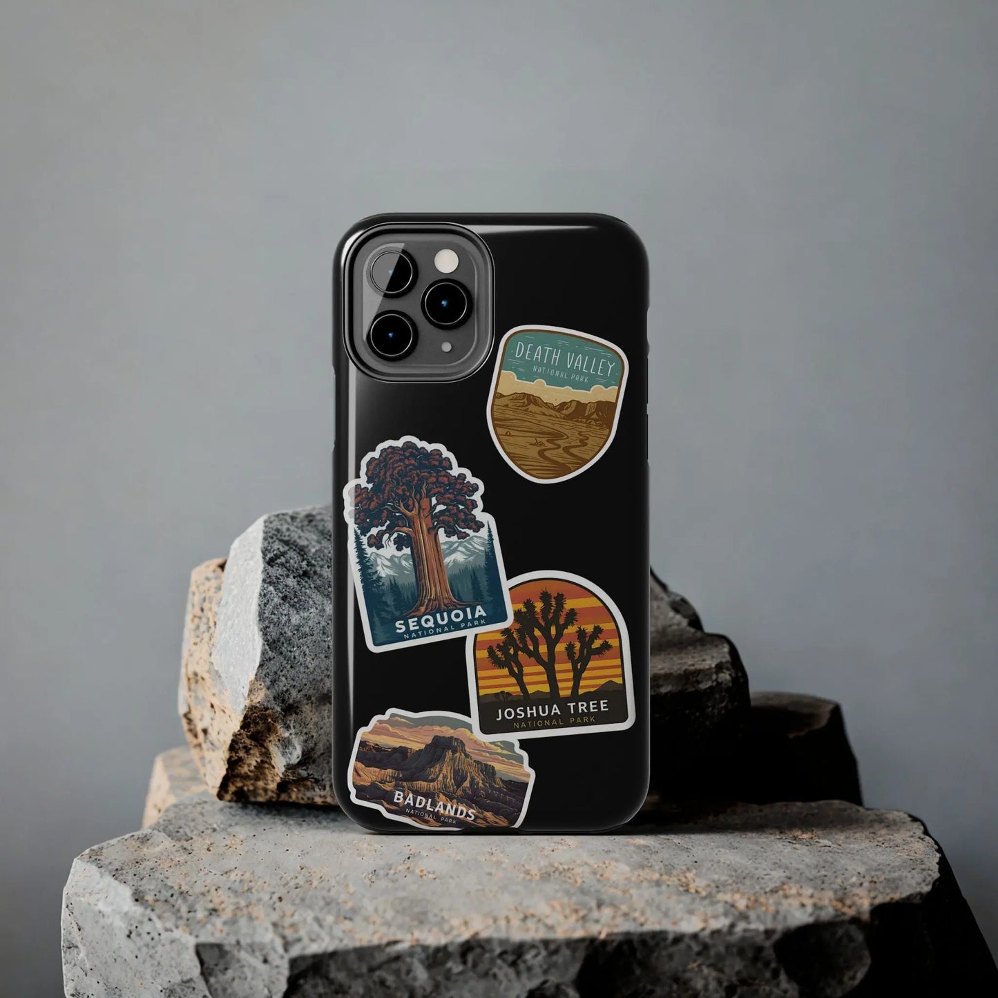 Custom National Park Sticker Style Printed Phone Case Personalize Your Phone Protector (iPhone 7-15) (Galaxy 21-24) - Park Service Apparel