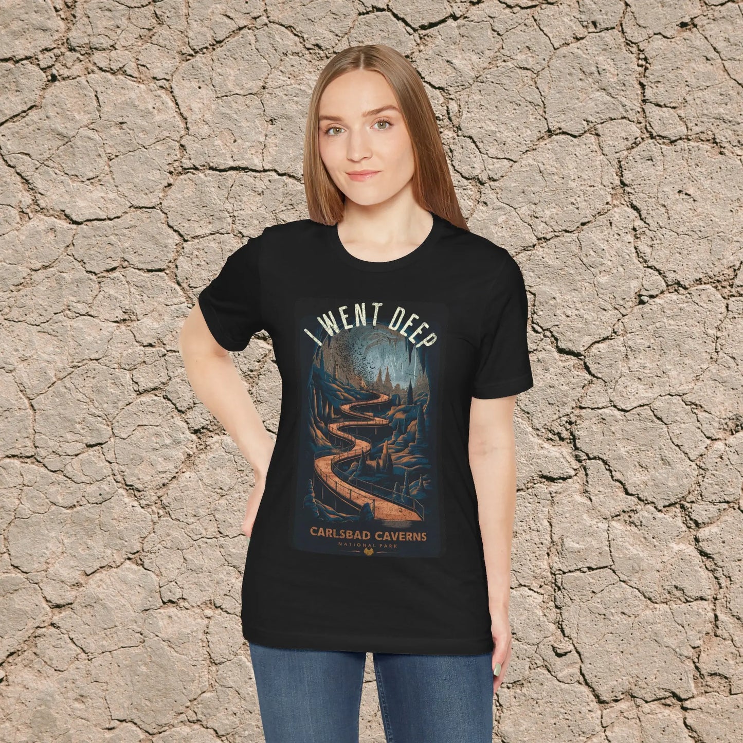 Carlsbad Caverns National Park Unisex T-shirt Soft Cotton Tee I Went Deep Cave - Park Service Apparel