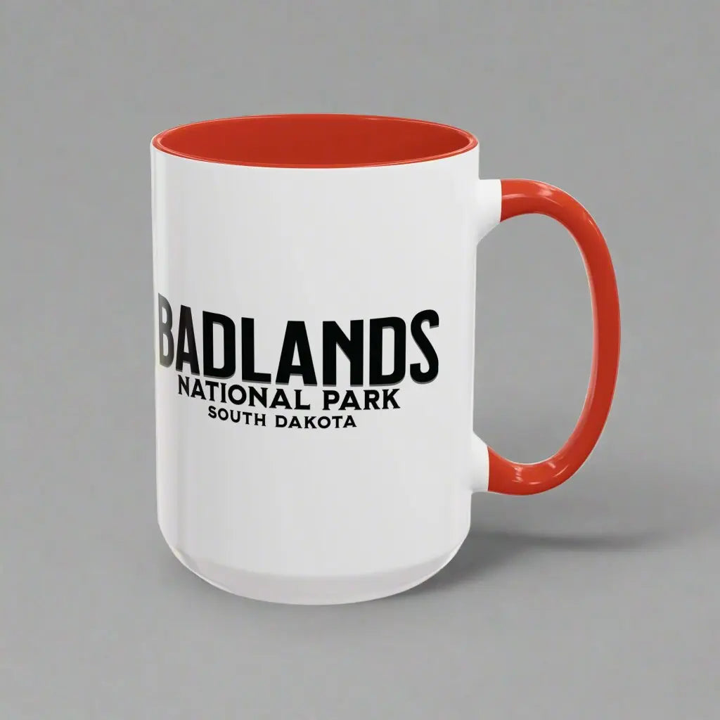 Badlands National Park Accent Coffee Mug 11oz 15oz Blue Black Pink Red Outdoor Inspired Ceramic Mug - Park Service Apparel