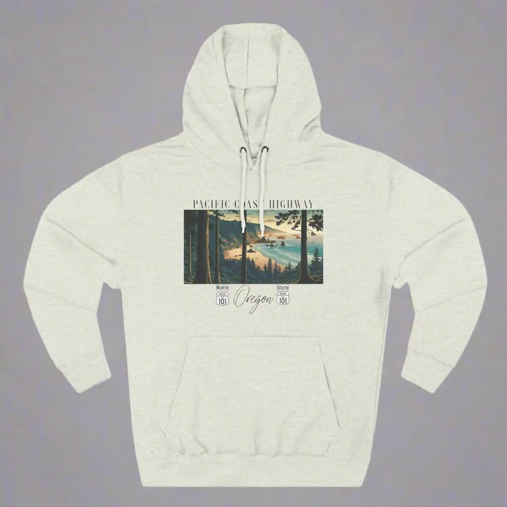 Pacific Coast Highway Oregon Shore Unisex Fit Fleece Hoodie HWY 101 - Park Service Apparel