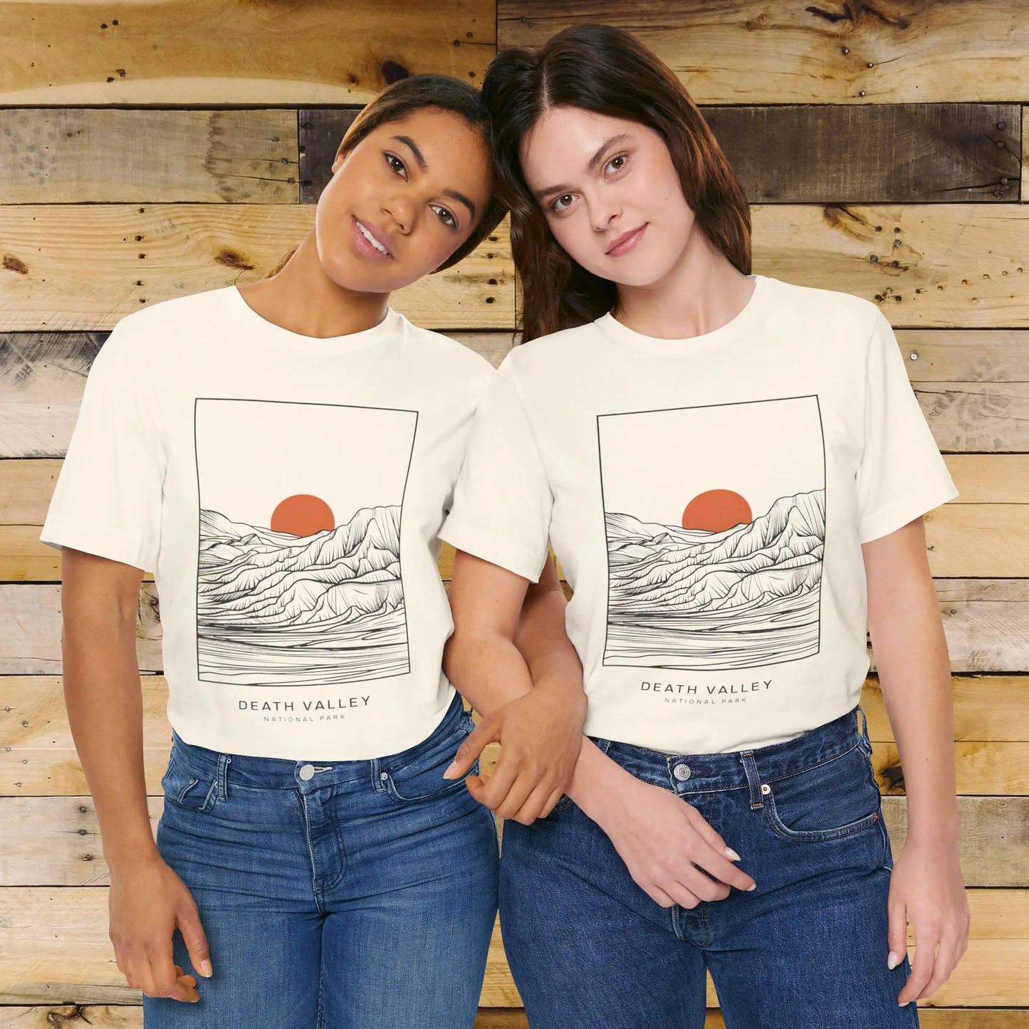 Death Valley National Park Desert Line Art Unisex Fit Soft T-Shirt - Park Service Apparel