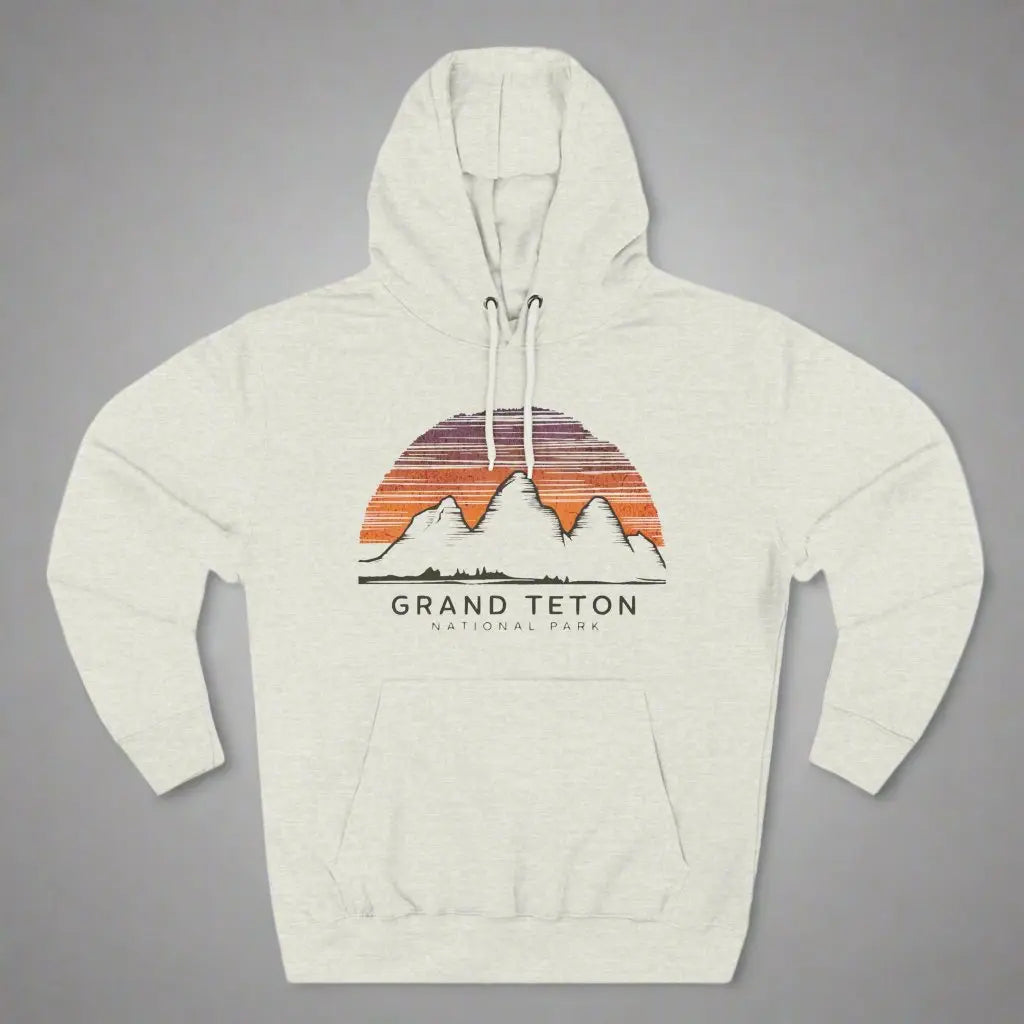 Grand Teton National Park Unisex Fit Fleece Hoodie Colorful Skyline - Park Service Apparel