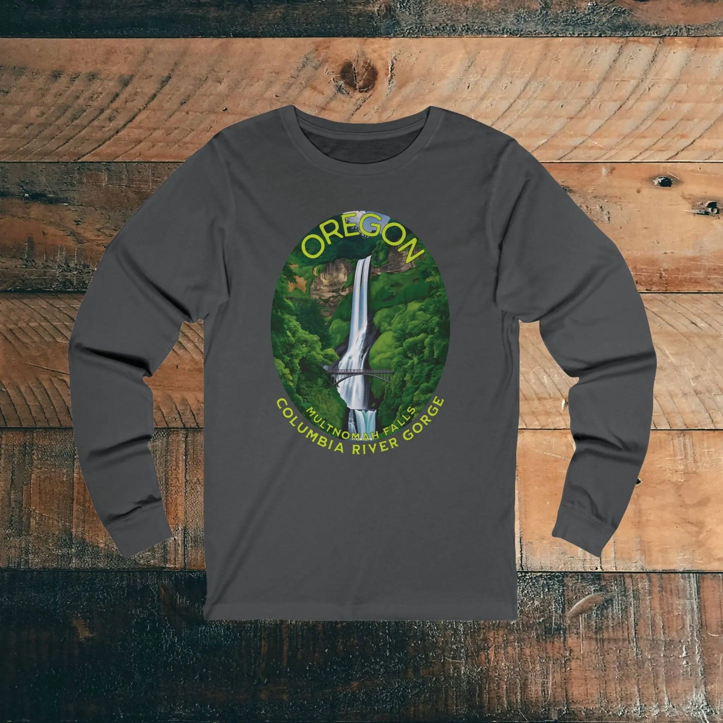 Multnomah Falls Unisex Fit Long Sleeve T-shirt Oregon - Park Service Apparel