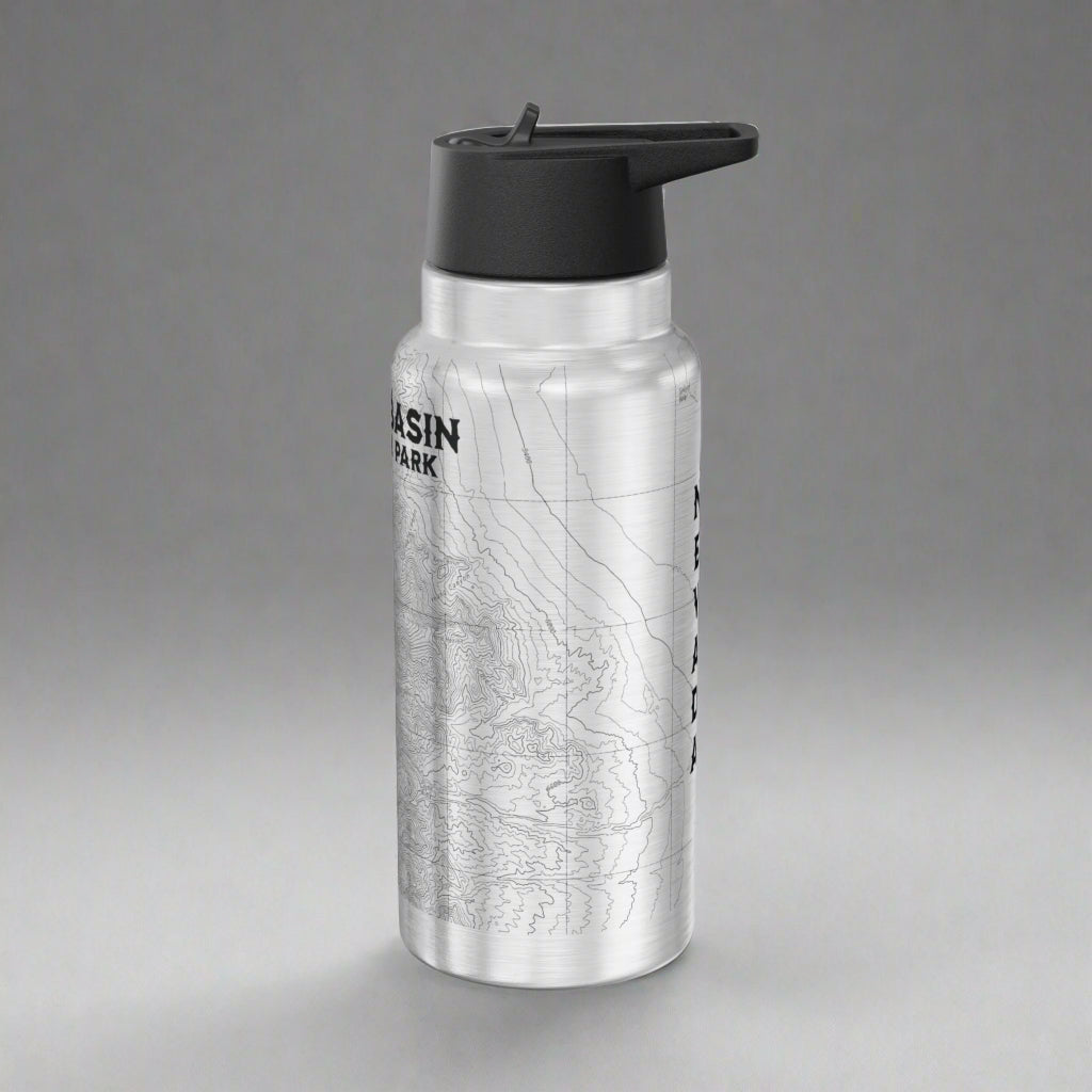Great Basin National Park Topographic Insulated Water Bottle Tumbler 32oz Real USGS Topo Map Printify