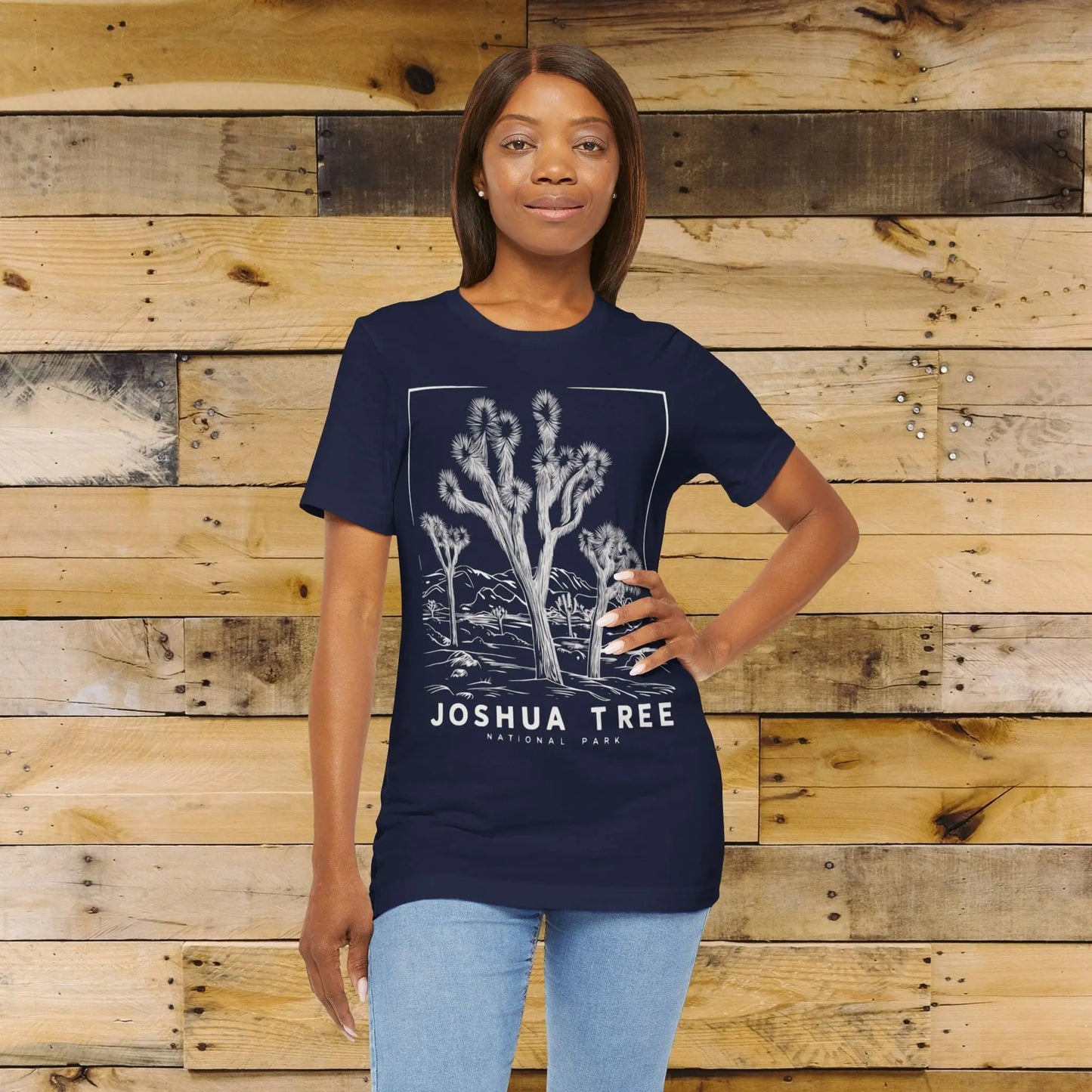 Joshua Tree National Park Unisex Fit Soft T-Shirt Desert Line Art - Park Service Apparel