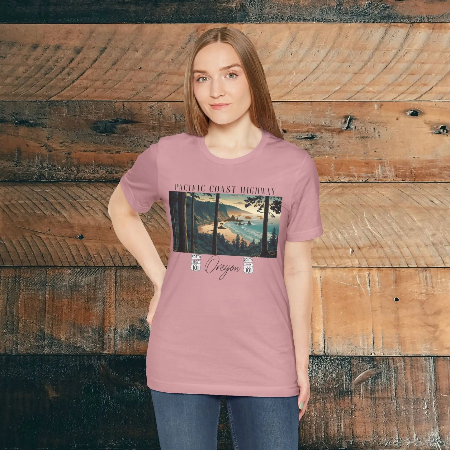 Oregon Coast Highway 101 Pacific Coast Highway Unisex Fit T-shirt PCH Tee - Park Service Apparel