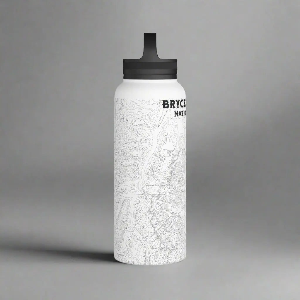 Bryce Canyon National Park Topographic Stainless Steel Water Bottle Handle Lid - Park Service Apparel