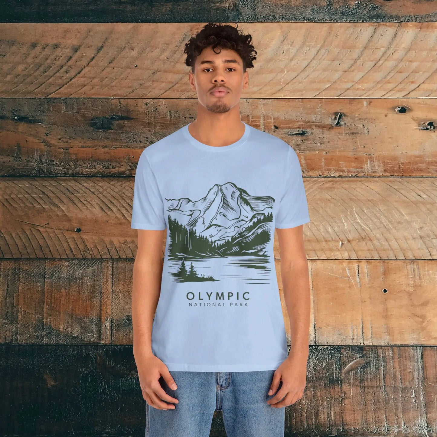 Olympic National Park Unisex Fit Soft T-Shirt Mountain View Coastal Art - Park Service Apparel