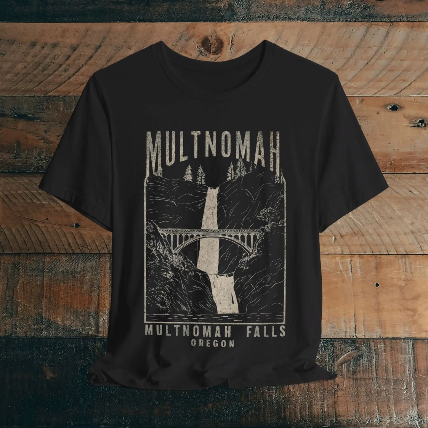 Multnomah Falls Oregon Unisex Fit Soft T-shirt - Park Service Apparel