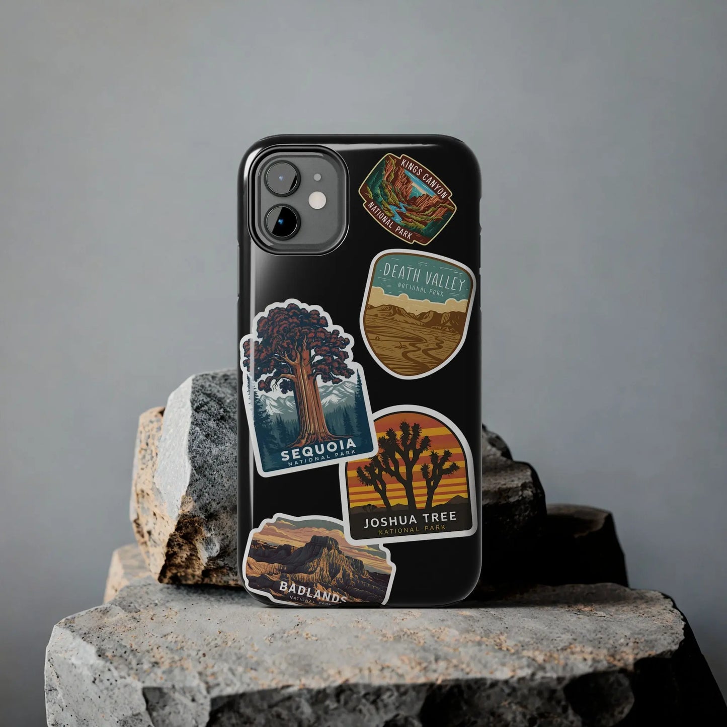 Custom National Park Sticker Style Printed Phone Case Personalize Your Phone Protector (iPhone 7-15) (Galaxy 21-24) - Park Service Apparel