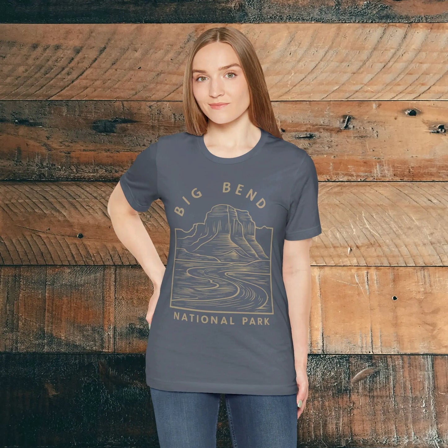 Big Bend National Park Unisex Fit Soft T-Shirt Curving River - Park Service Apparel