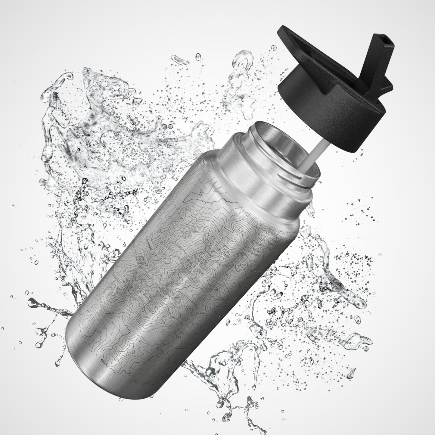 Mount Washington Topographic Insulated Water Bottle Tumbler 32oz Printify
