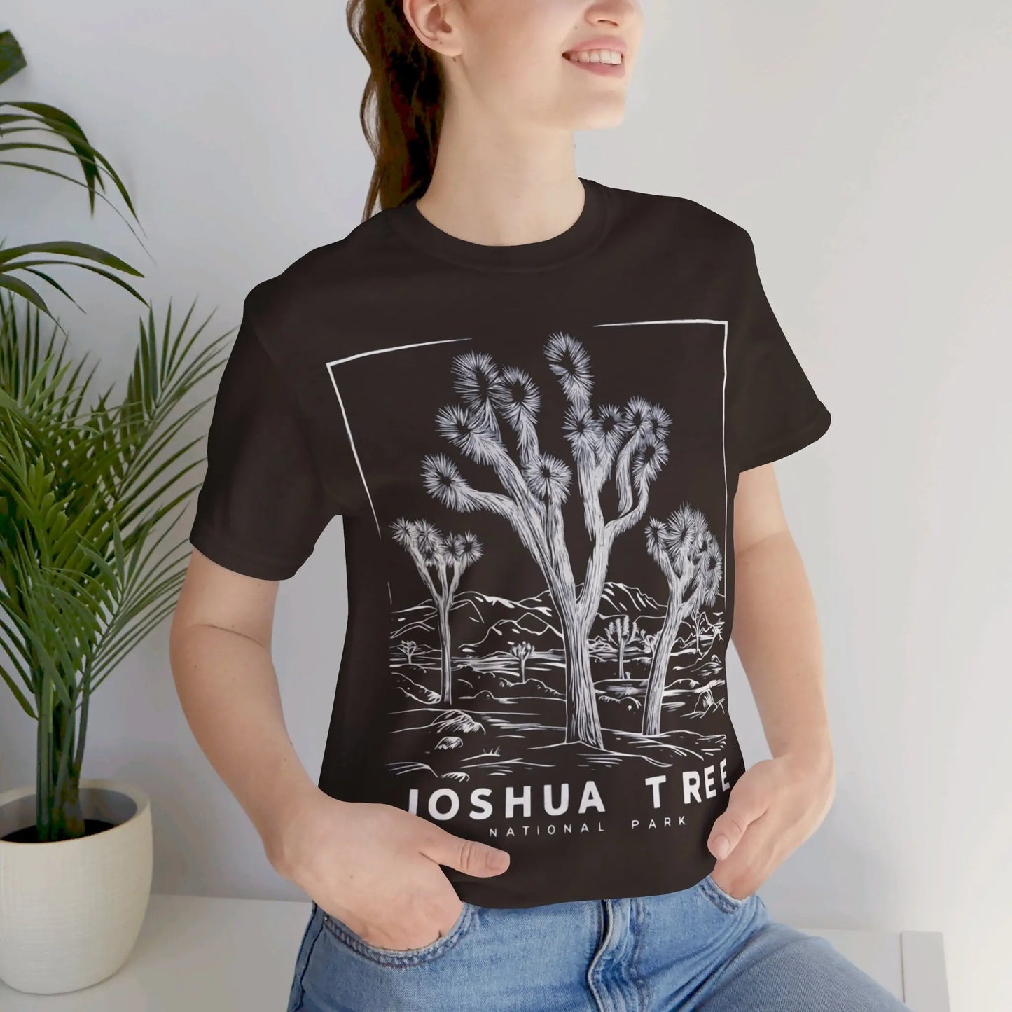 Joshua Tree National Park Unisex Fit Soft T-Shirt Desert Line Art - Park Service Apparel