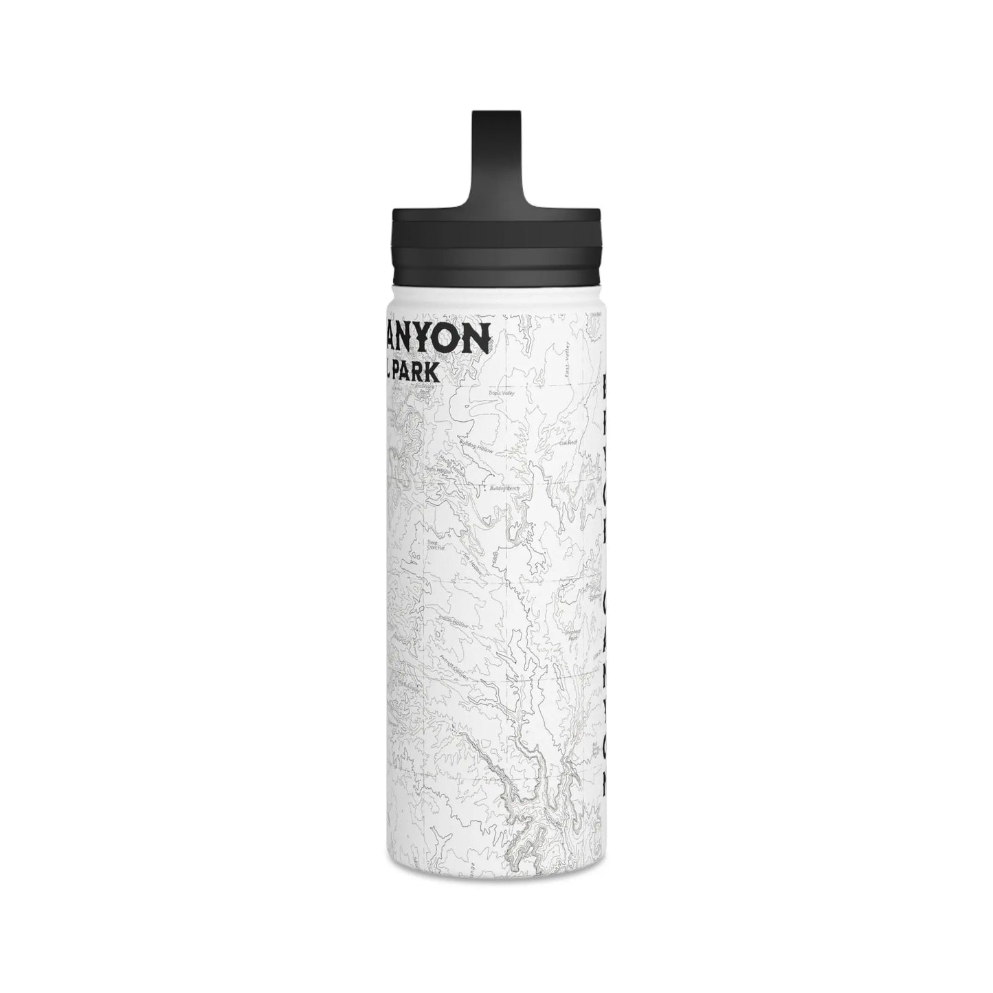 Bryce Canyon National Park Topographic Stainless Steel Water Bottle Handle Lid - Park Service Apparel