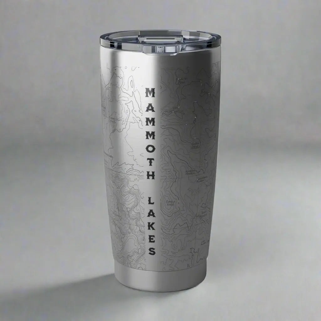 Mammoth Lakes California Topographic Tumbler 20oz USGS Map Print - Park Service Apparel