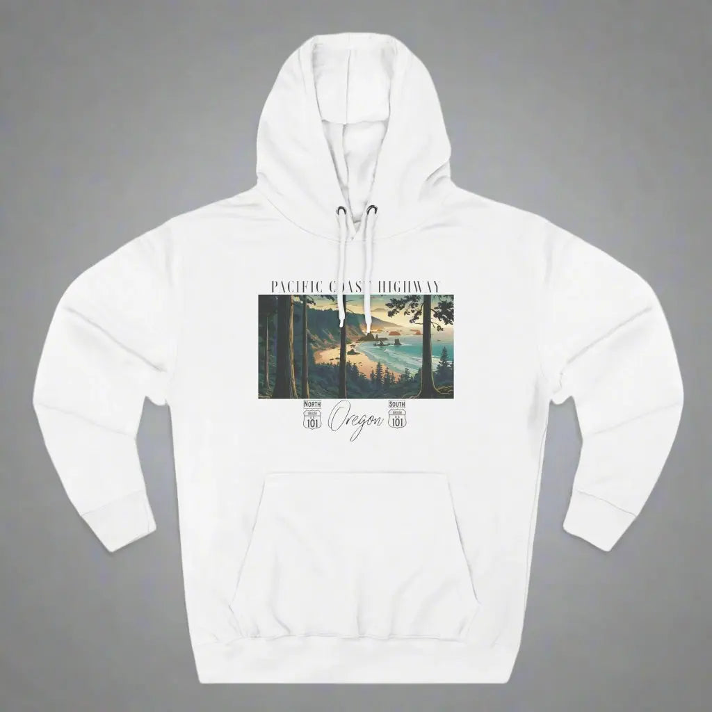 Pacific Coast Highway Oregon Shore Unisex Fit Fleece Hoodie HWY 101 - Park Service Apparel