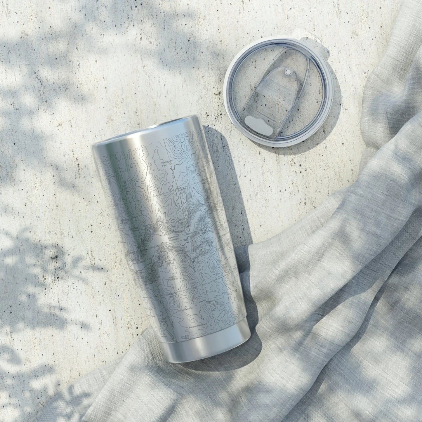 Yosemite National Park Topographic Tumbler 20oz Double Walled Sealed Spill Resistant Lid - Park Service Apparel