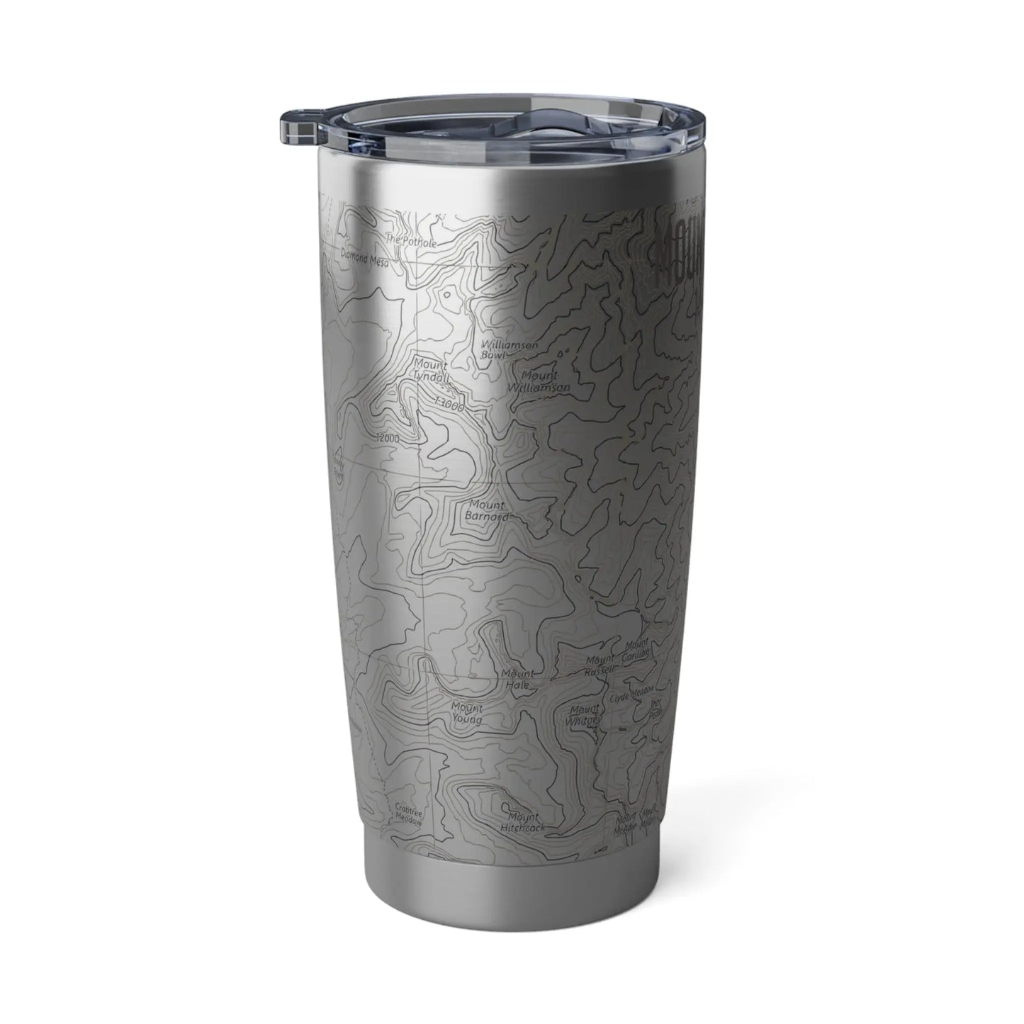 Mount Whitney District Topographic Tumbler 20oz Spill Resistant Lid High Sierra - Park Service Apparel