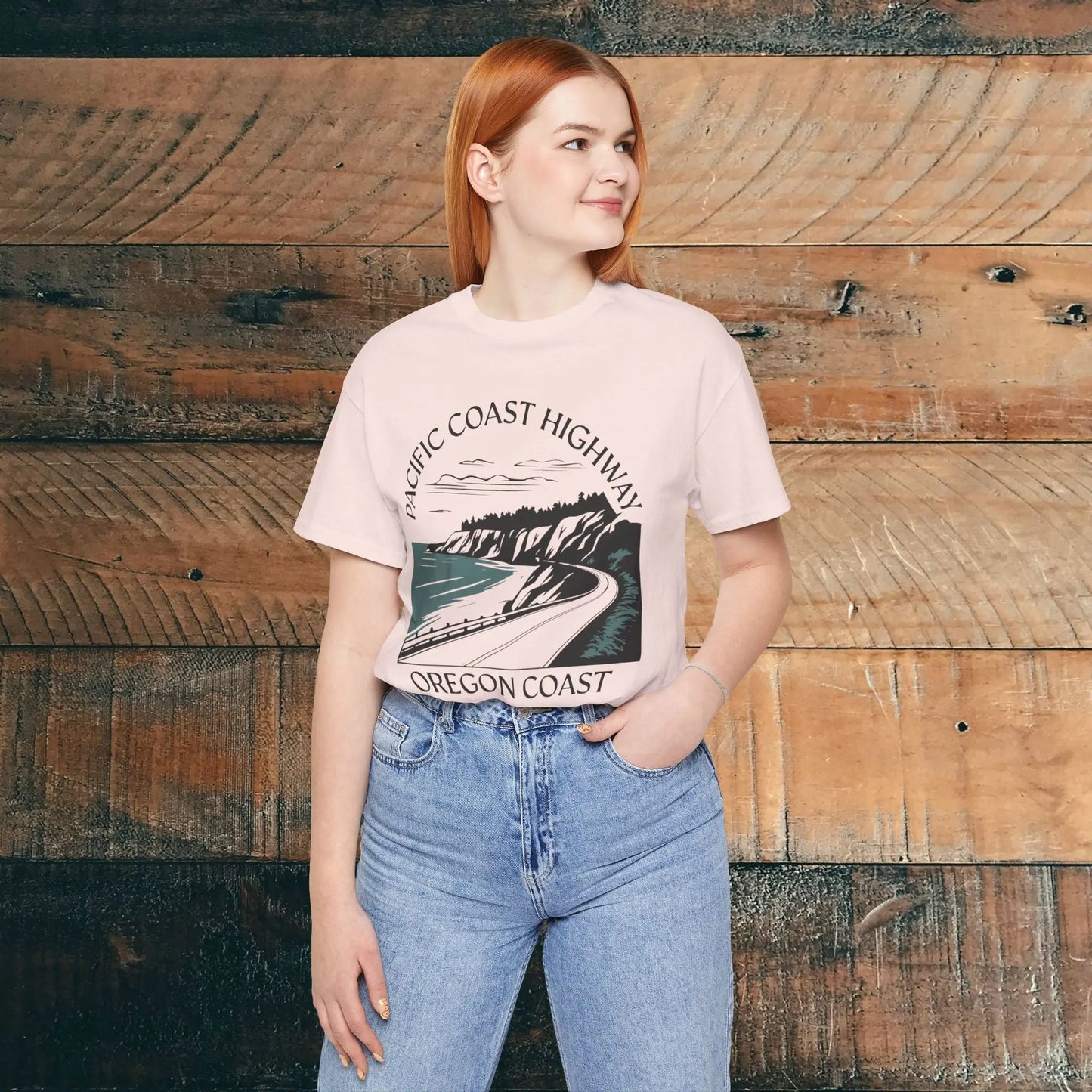Oregon Pacific Coast Highway Unisex Fit Soft T-shirt PCH - Park Service Apparel